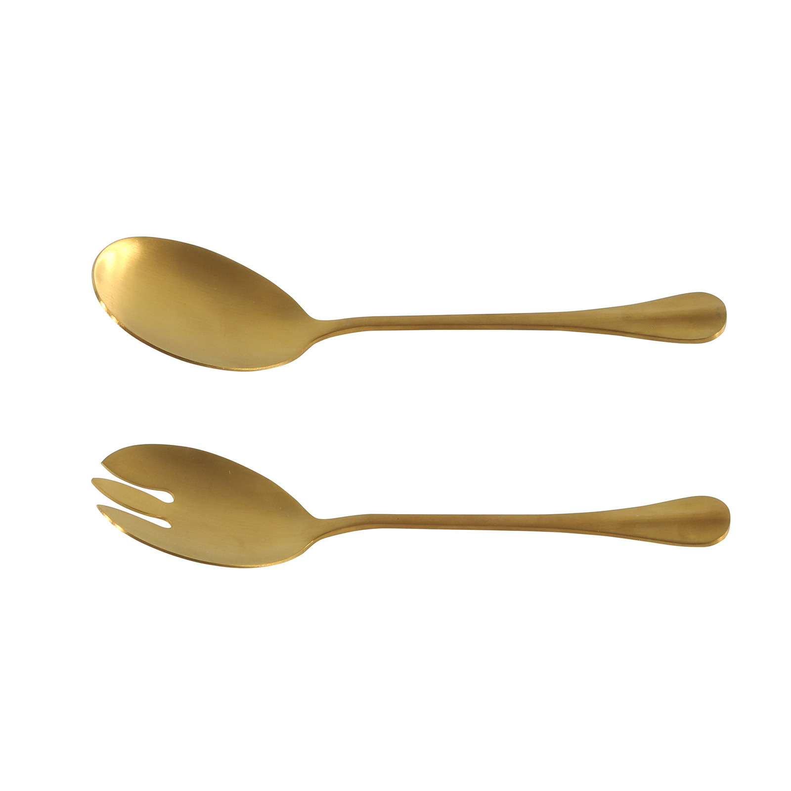 RVS sla-salade vork en lepel goud 21,5 cm