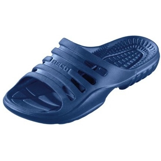 Sauna-zwembad slippers navy blauw voor heren