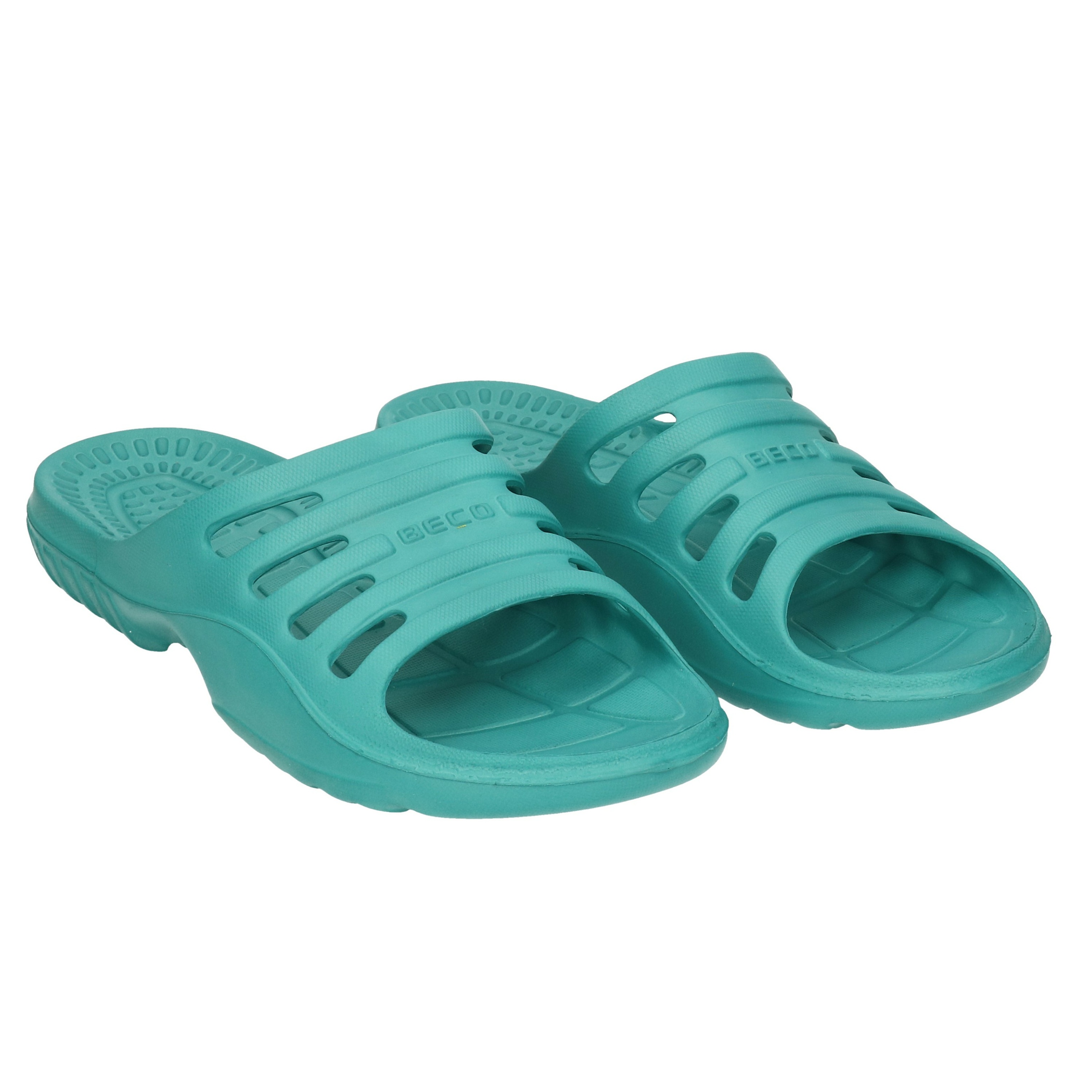 Sauna-zwembad slippers petrol blauw voor dames
