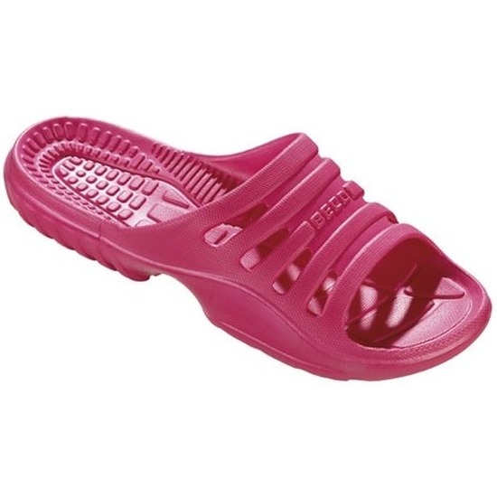 Sauna-zwembad slippers roze voor dames