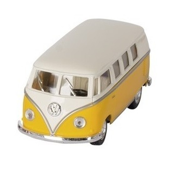 Schaalmodel Volkswagen T1 two-tone geel-wit 13,5 cm