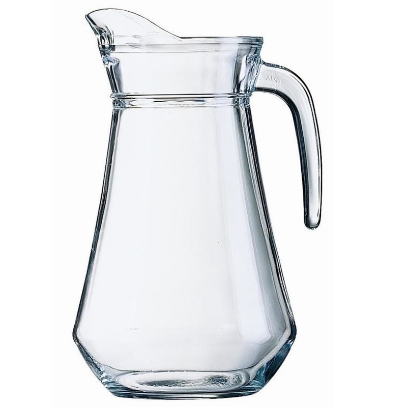 Schenkkan-Sapkan-waterkan van glas 1,6 liter van 24 x 14 cm