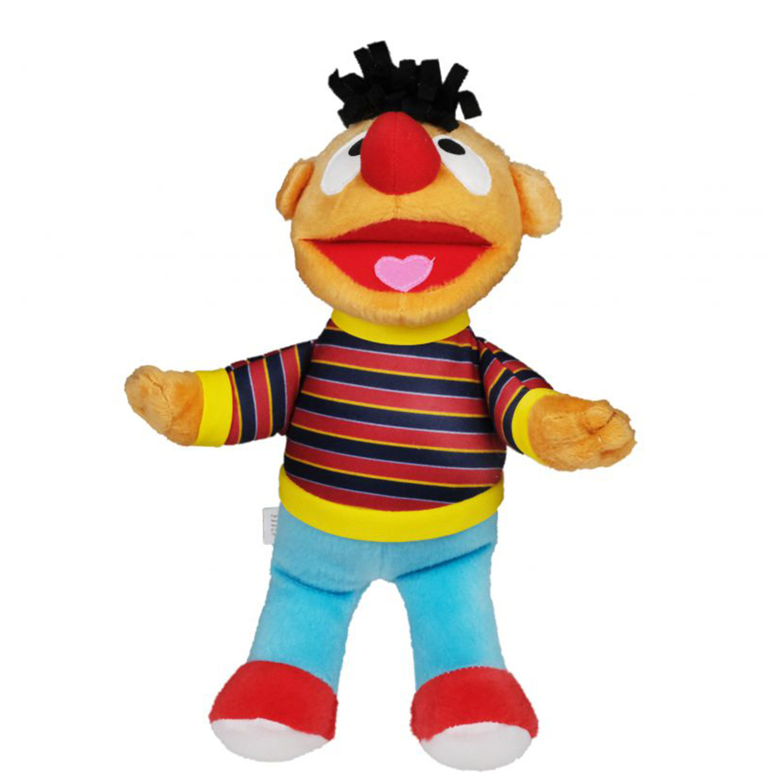 Sesamstraat pluche knuffel pop - Ernie - stof - 25 cm - speelgoed bekend van TV