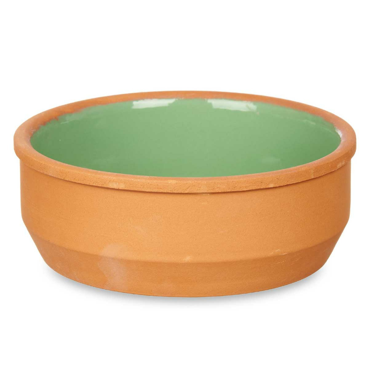 Set 6x tapas-creme brulee serveer schaaltjes terracotta-groen 12x4 cm