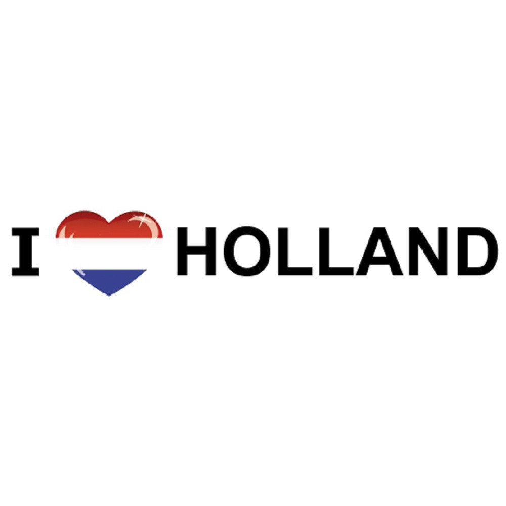 Set van 10x stuks landenkoffer-bumper stickers I Love Holland