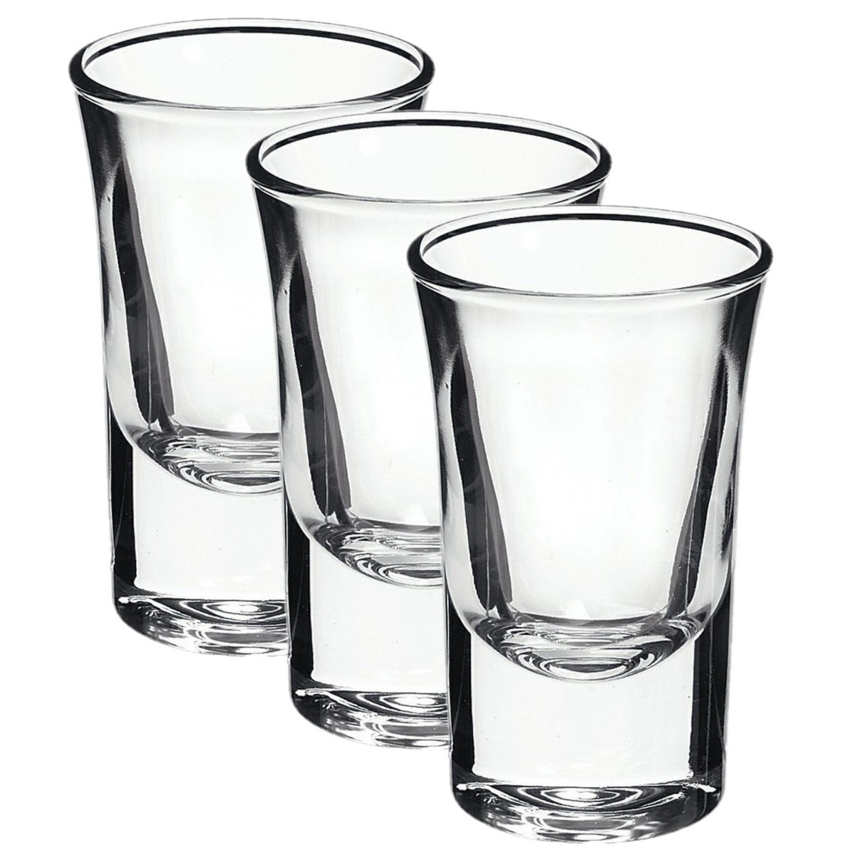 Set van 12x stuks shotglazen-shotglaasjes van glas 57 ml