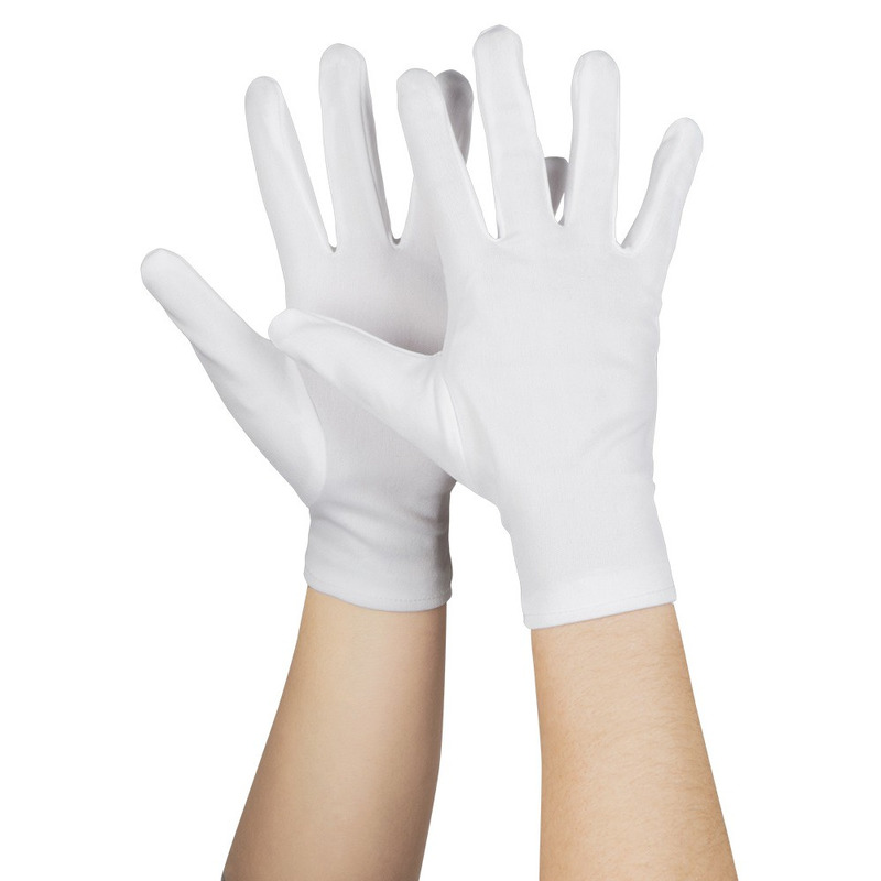 Set van 2x paar witte handschoenen goedkoop