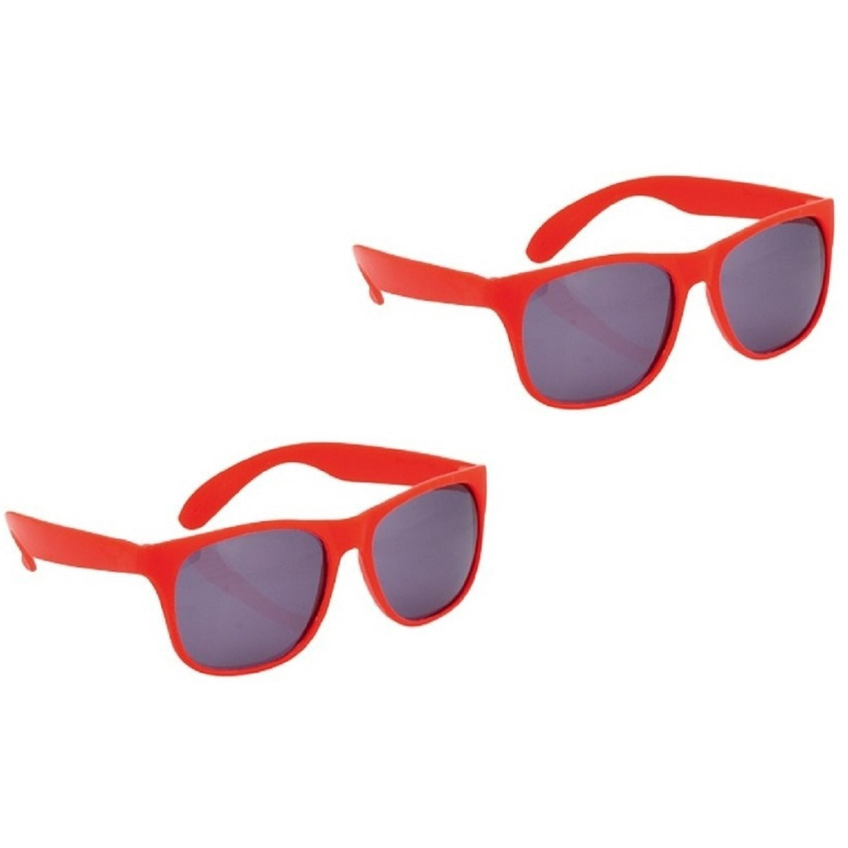 Set van 2x stuks goedkope rode zonnebrillen