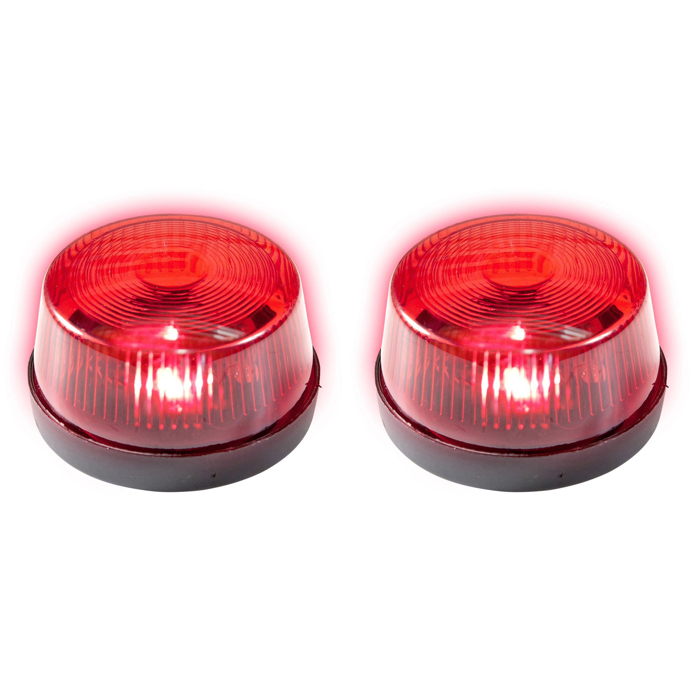 Set van 2x stuks signaallampen-signaallichten rood LED licht 7 cm politie speelgoed-feestverlichting