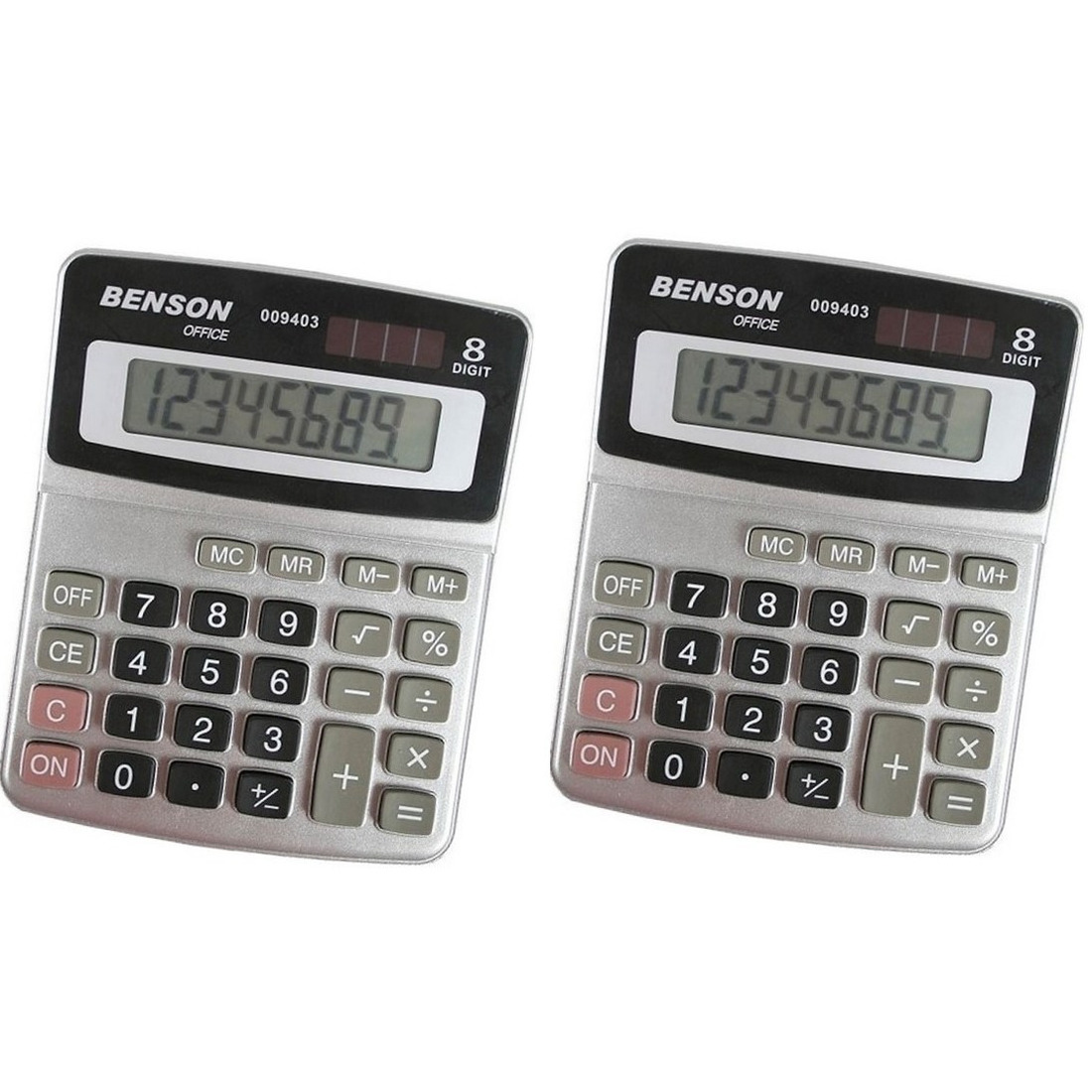 Set van 2x stuks voordelige basic calculators-rekenmachines