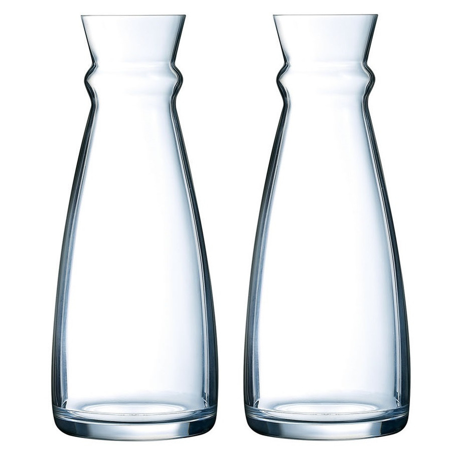 Set van 3x stuks glazen schenkkan-karaf 1 liter