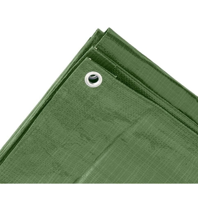 Set van 3x stuks hoge kwaliteit afdekzeil-dekzeil groen 2 x 3 meter