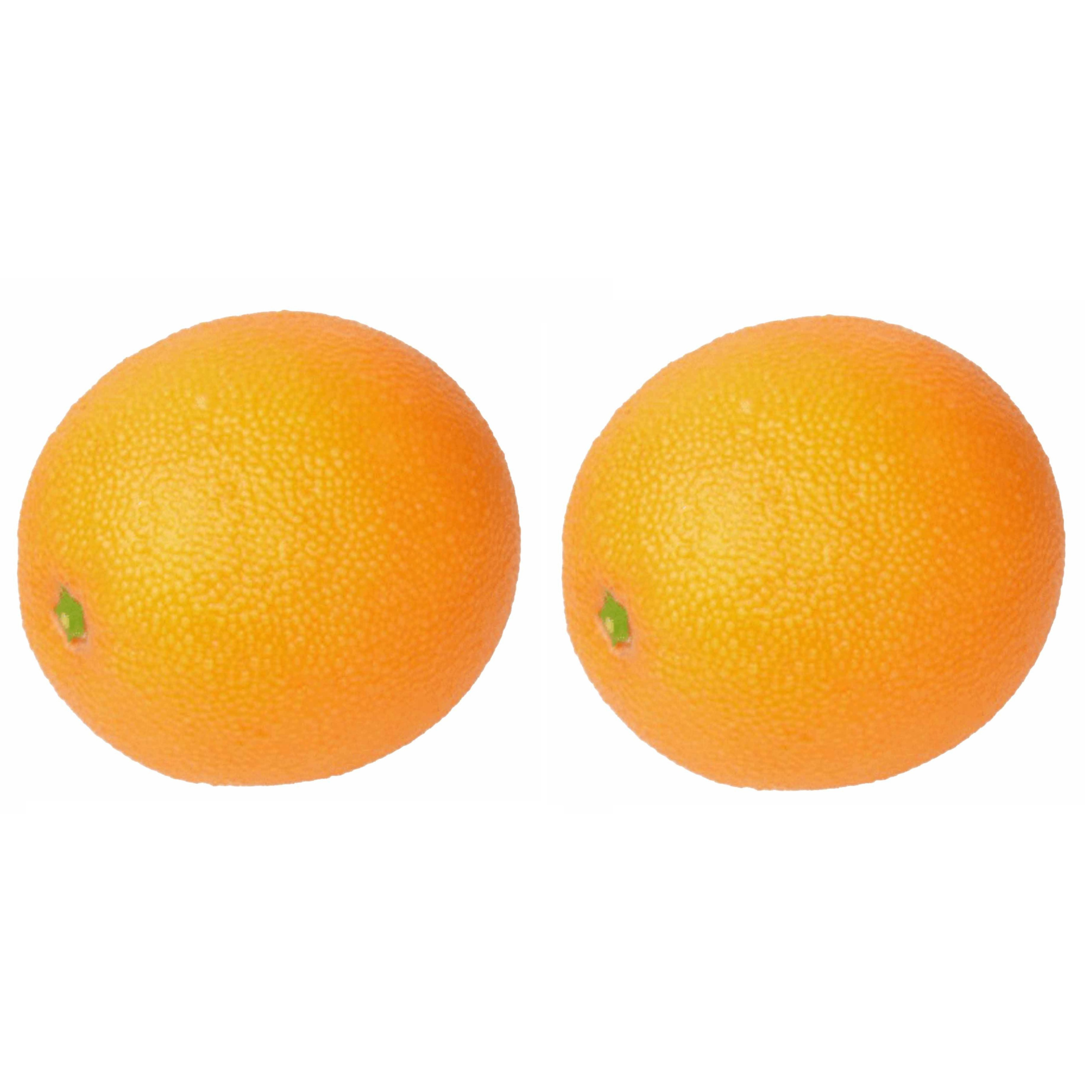 Set van 4x stuks kunst-Namaak fruit sinaasappels van 8 cm