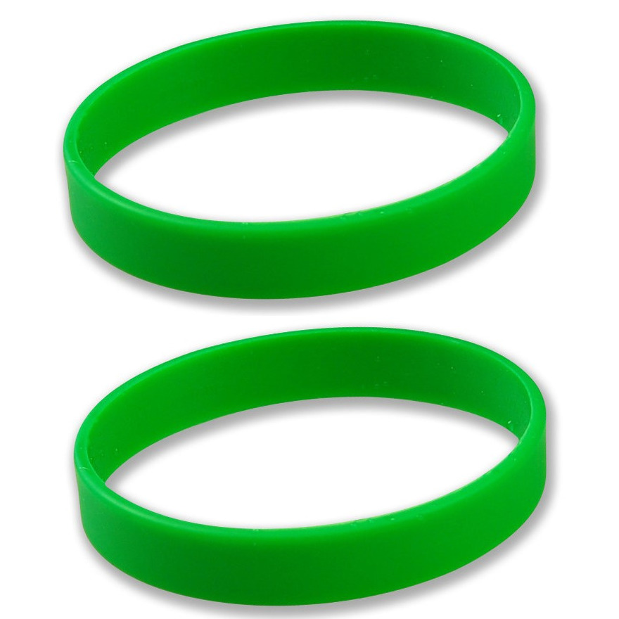 Set van 4x stuks siliconen armband groen
