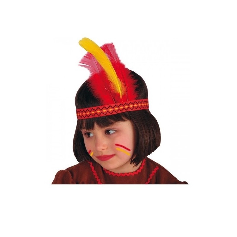 Set van 6x stuks carnaval verkleed Indianentooi voor een kind