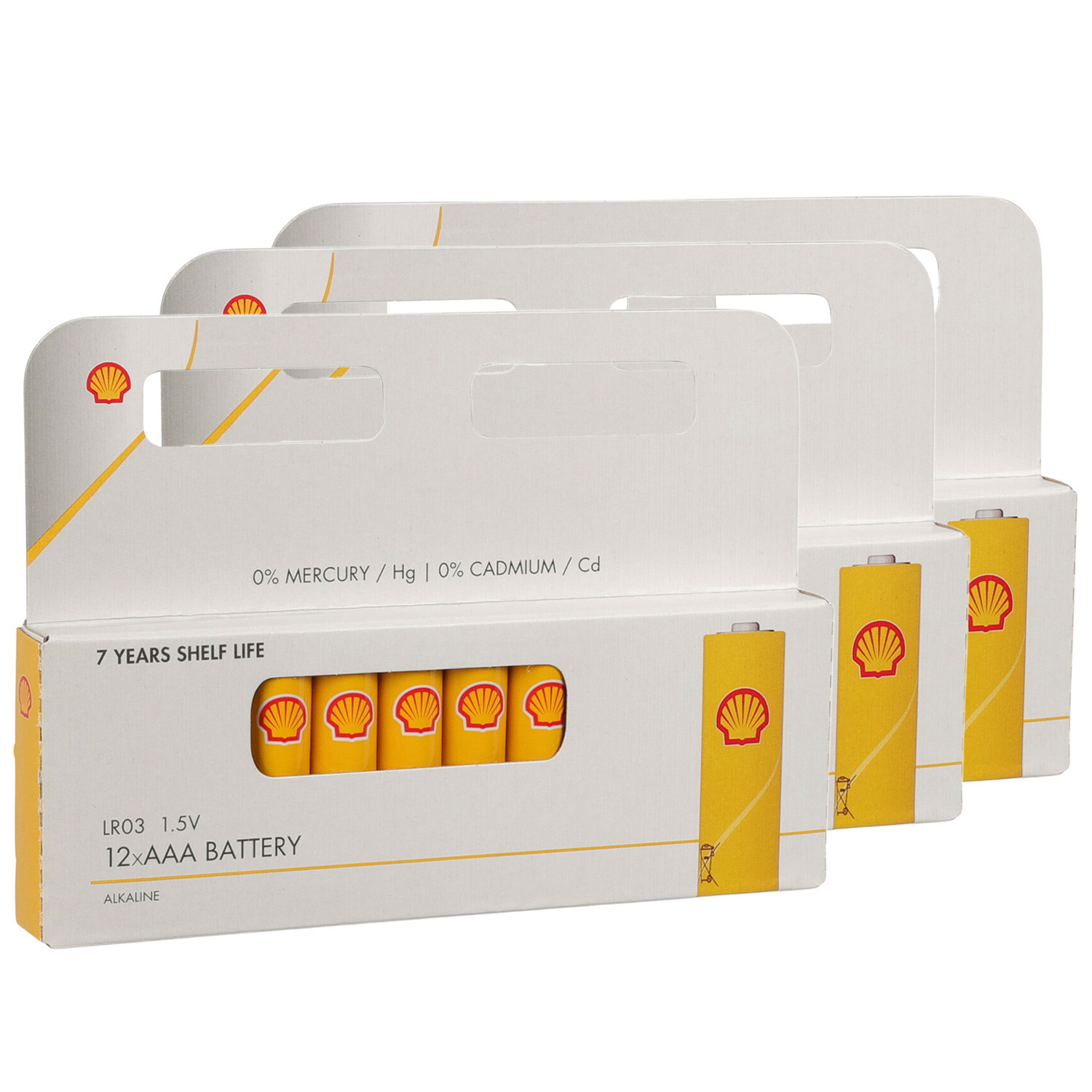 Shell Batterijen AAA type 36x stuks Alkaline