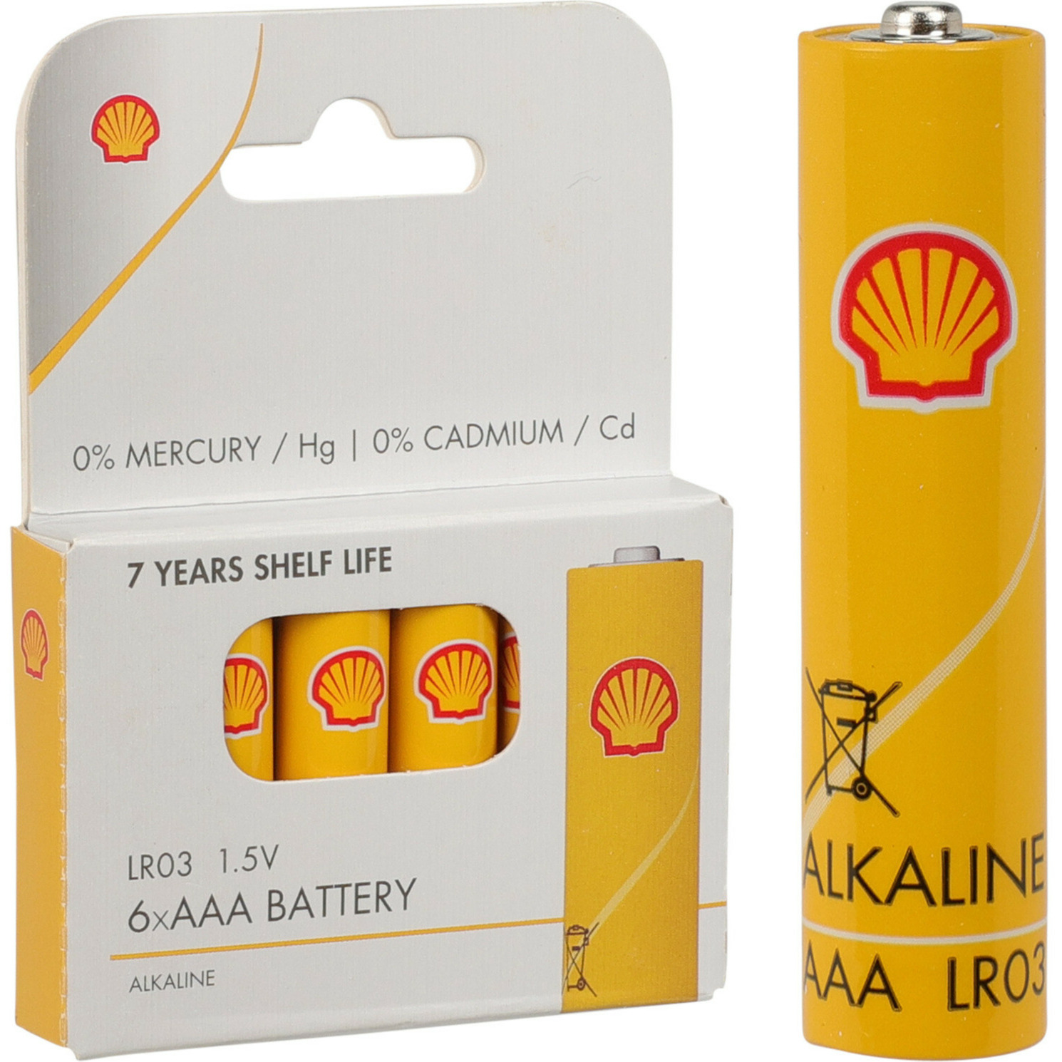 Shell Batterijen AAA type 6x stuks Alkaline