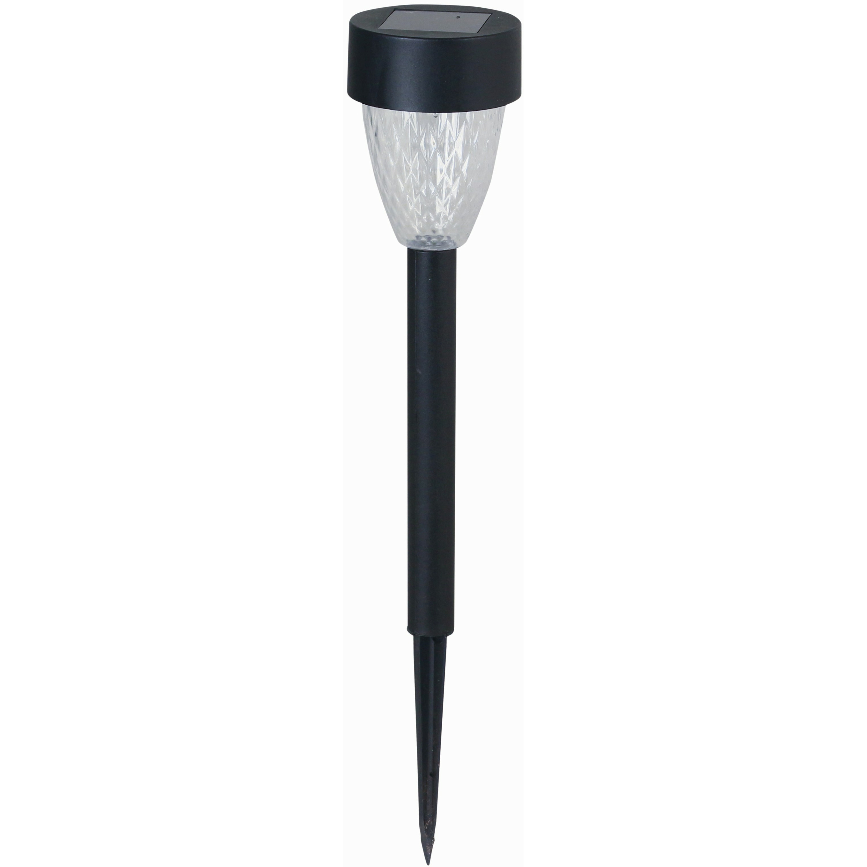 Solar tuinlamp 1x zwart LED Softtone effect oplaadbaar D7 x H37 cm