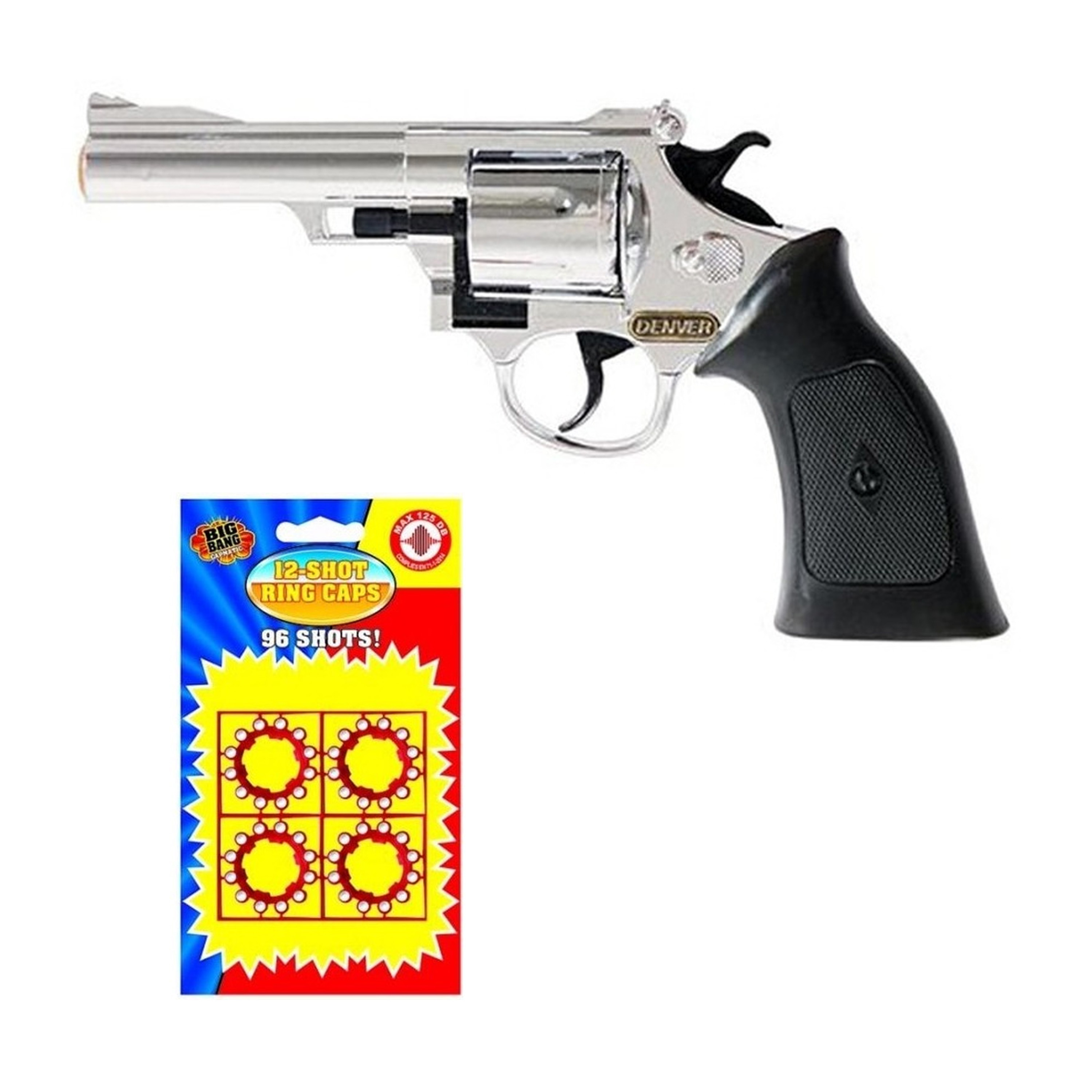 Speelgoed revolver pistool voor 12 plaffertjes schoten