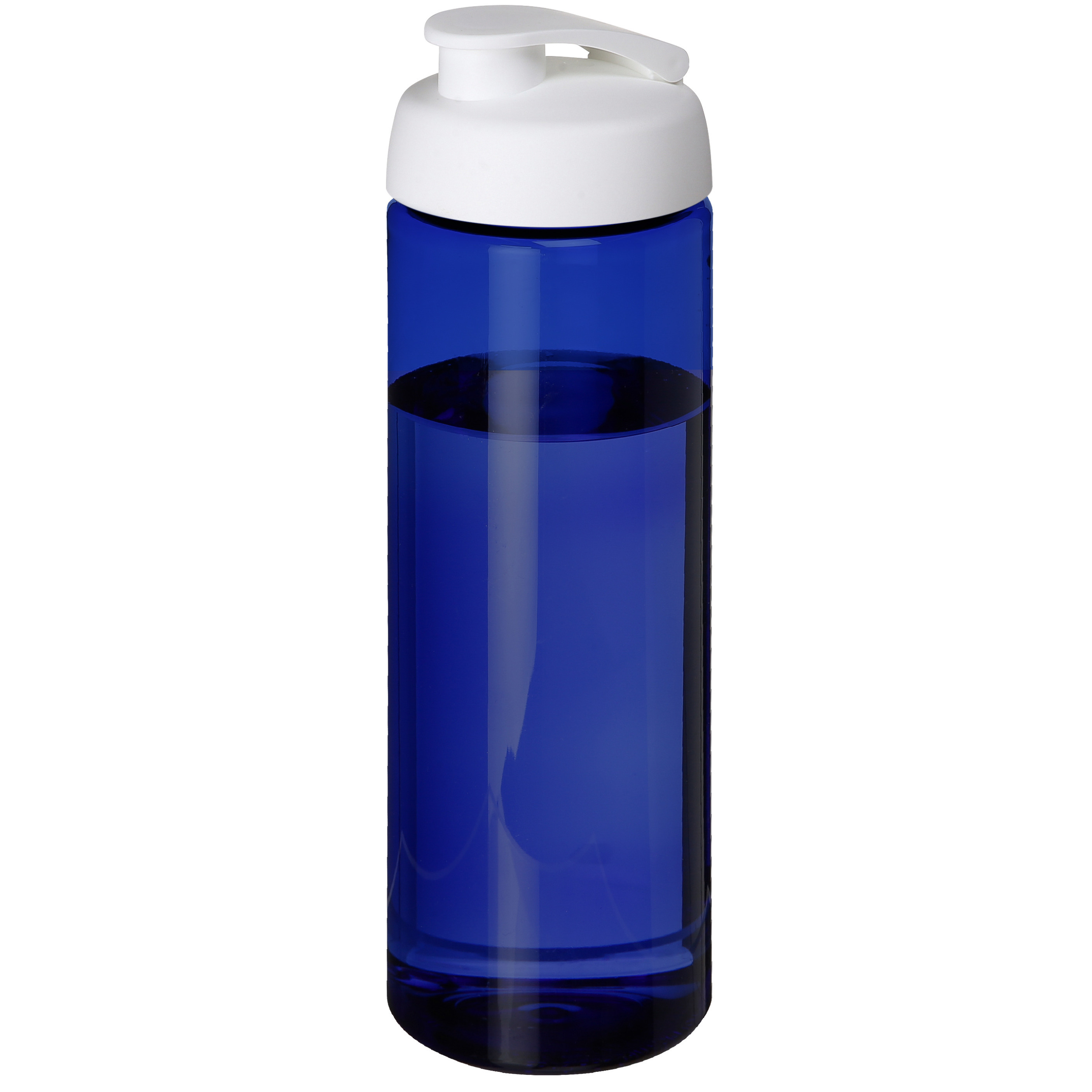 Sport bidon Hi-eco gerecycled kunststof drinkfles-waterfles blauw-wit 850 ml