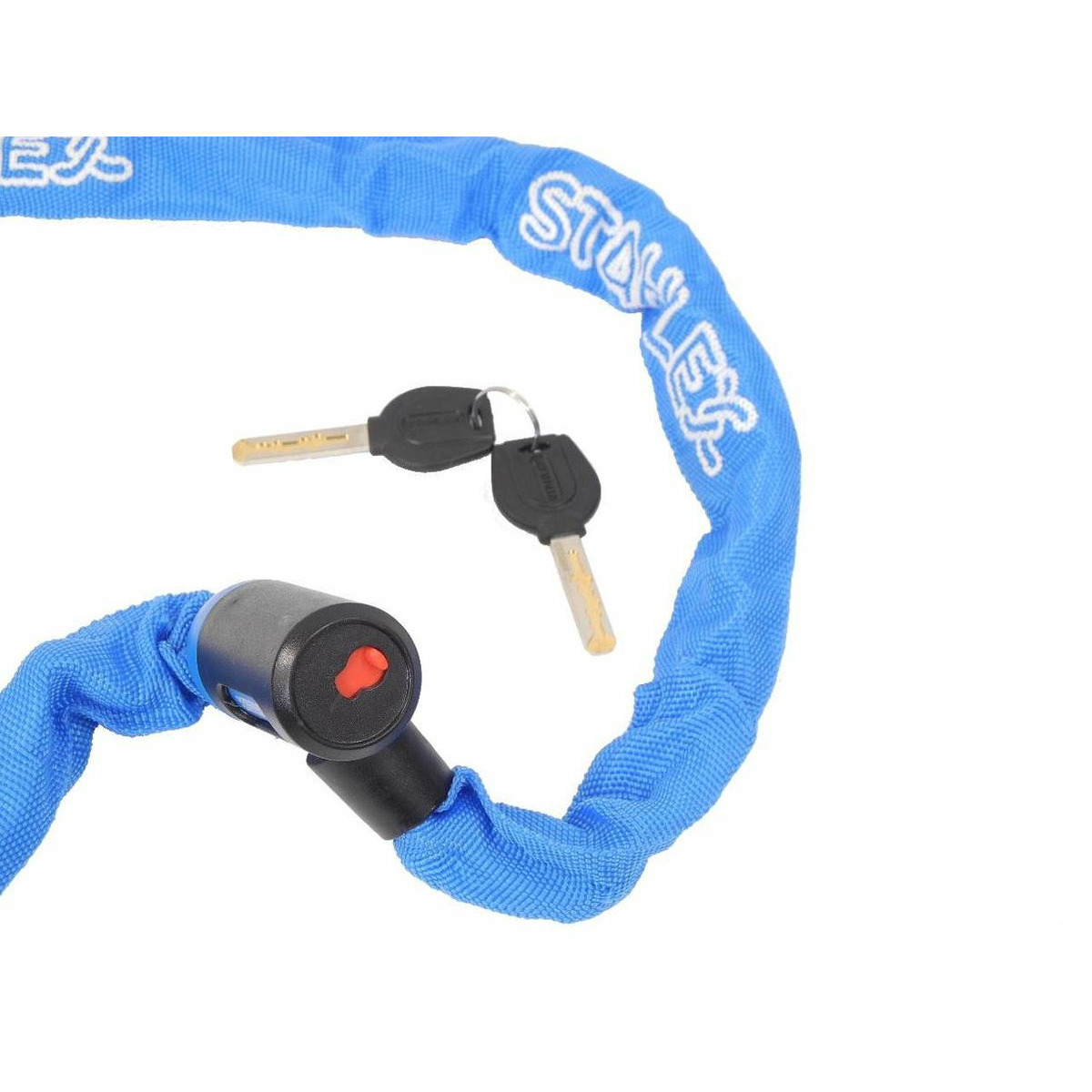 Stahlex Kettingslot blauw 120 cm 2 sleutels scooter-fiets kabelslot