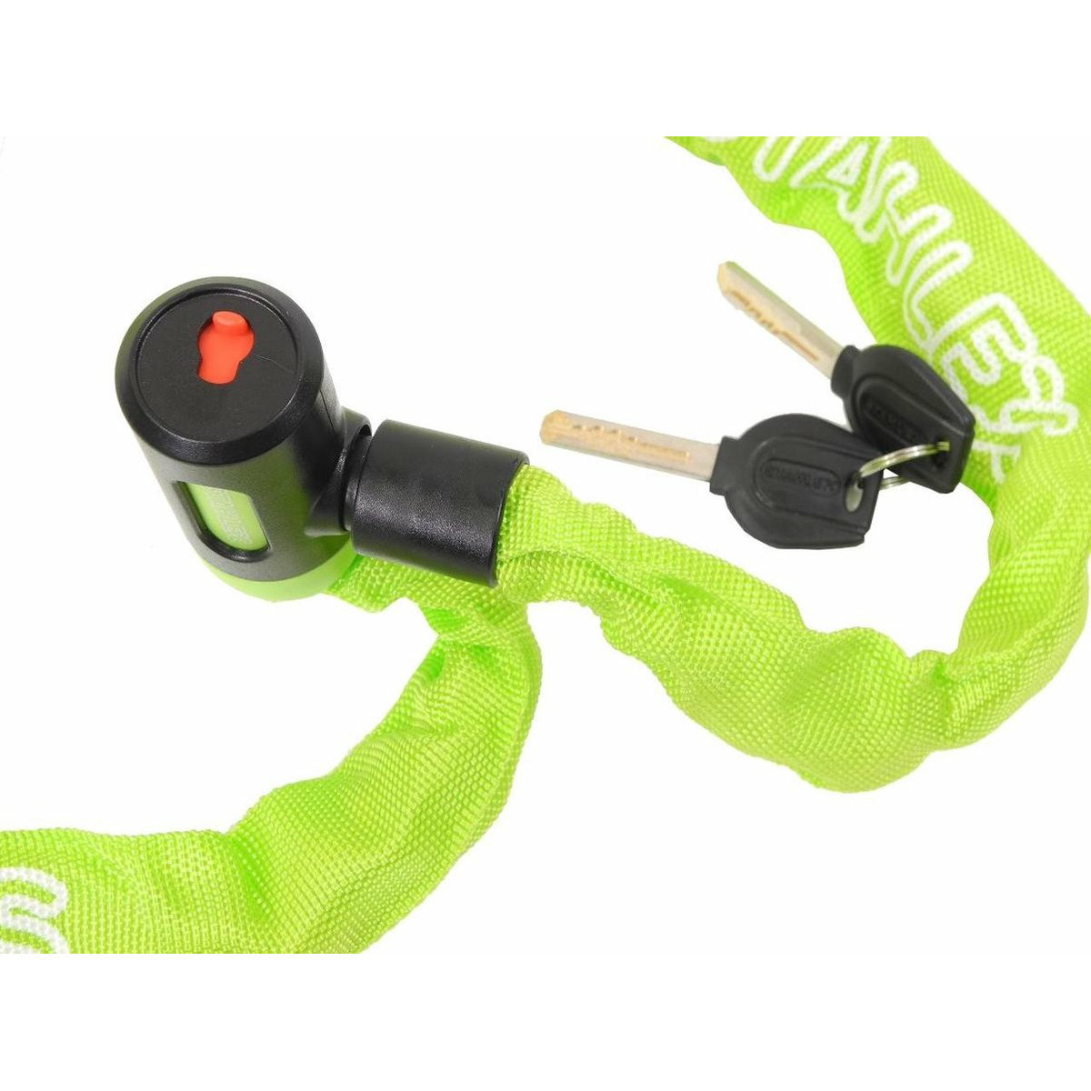 Stahlex Kettingslot groen 120 cm 2 sleutels scooter-fiets kabelslot