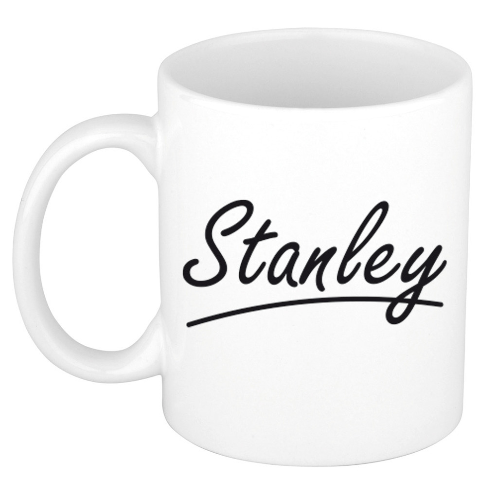 Stanley voornaam kado beker-mok sierlijke letters gepersonaliseerde mok met naam