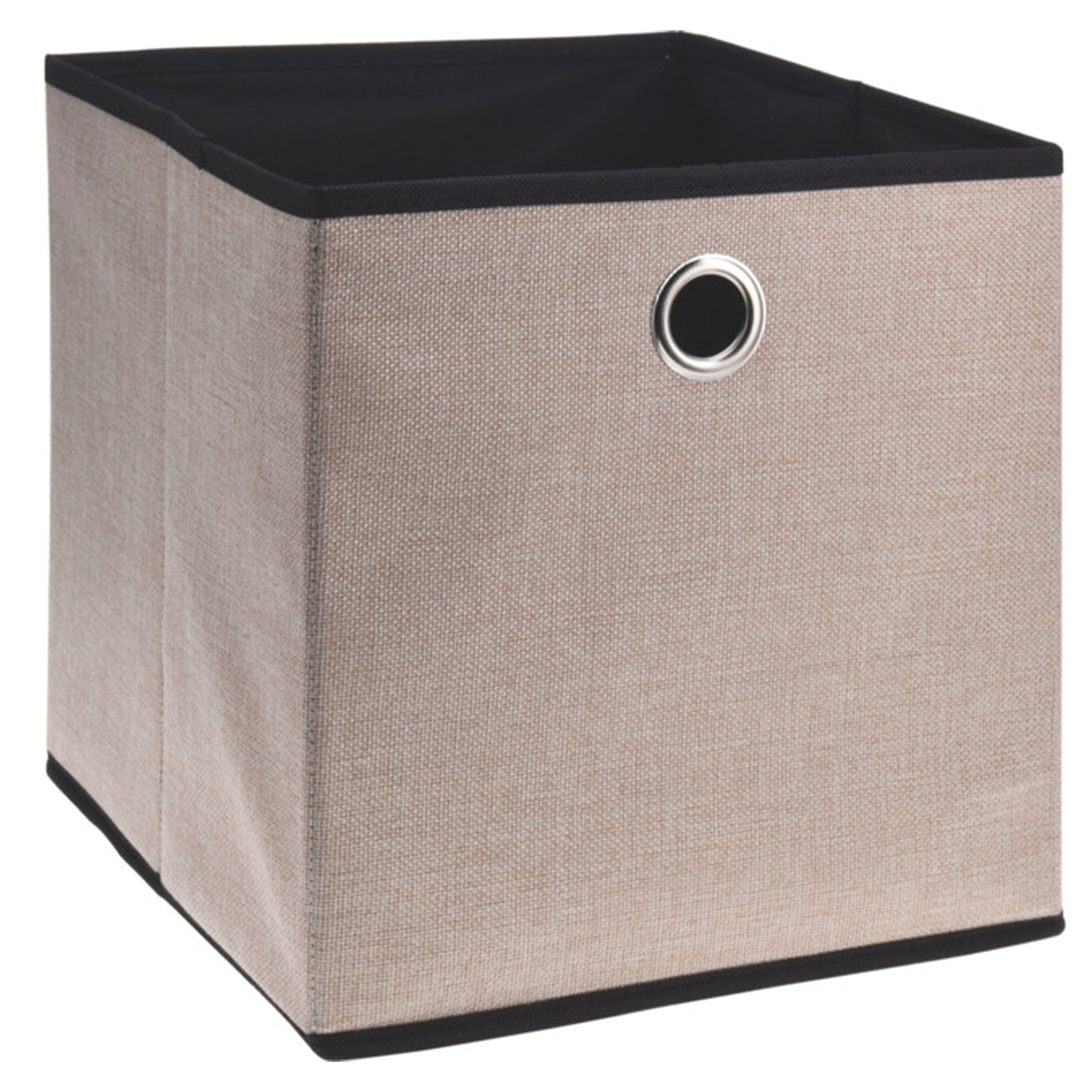 Storage Solutions Opbergmand-kastmand karton-kunststof 28 liter beige 30 x 30 x 30 cm