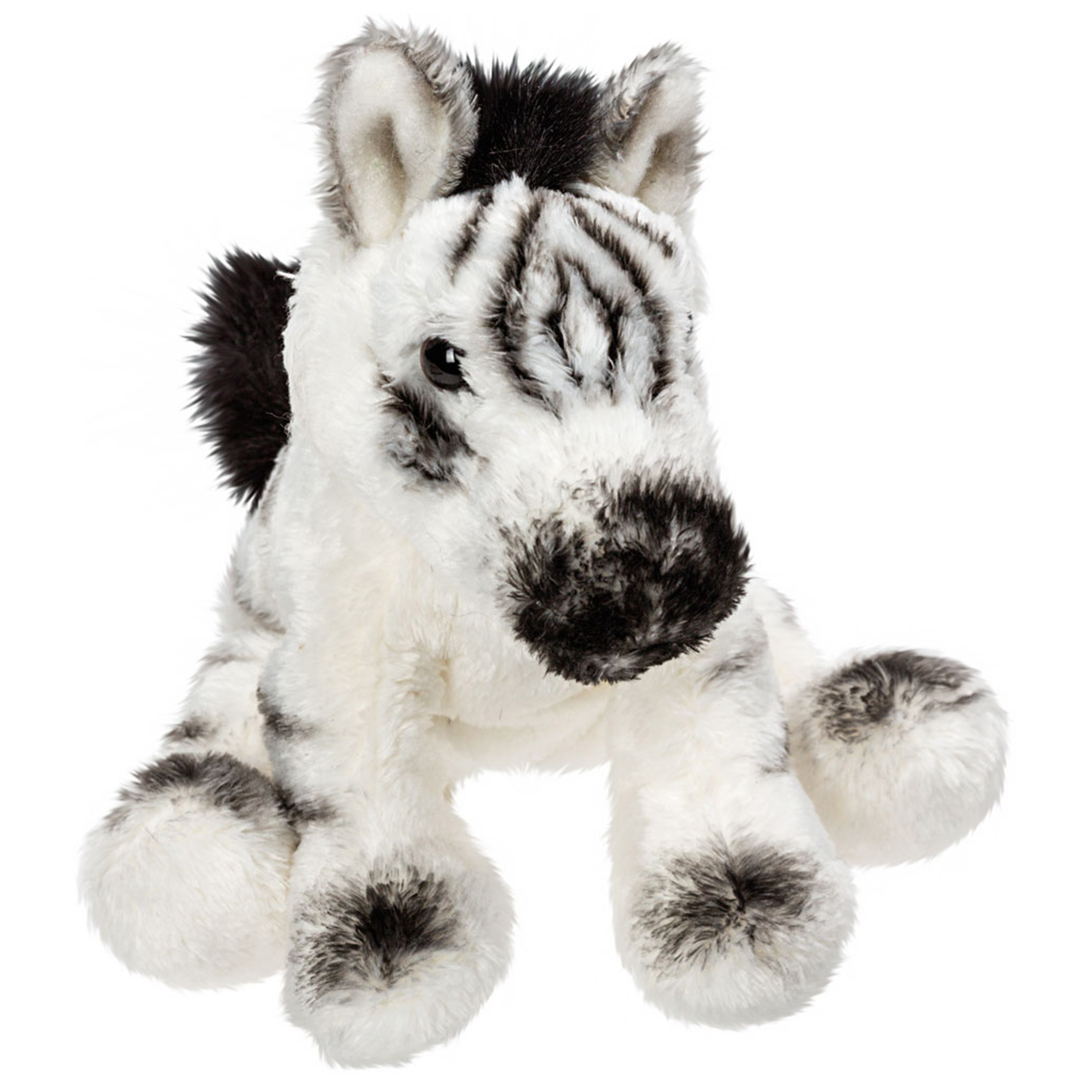 Suki Gifts Pluche knuffeldier Zebra wit-zwart 13 cm safari thema