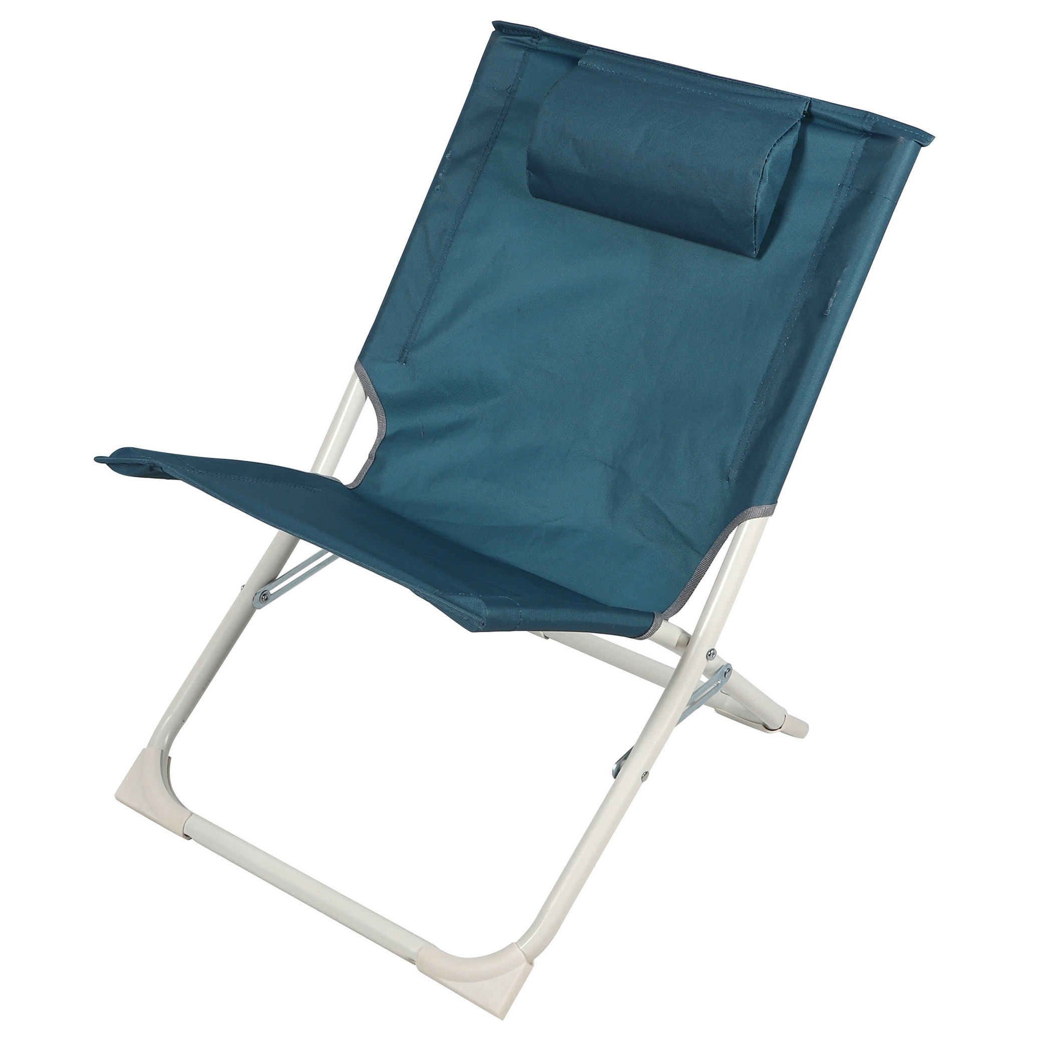 Sunnydays Havana camping-strand stoel aluminium inklapbaar blauw L49 x B62 x H61 cm