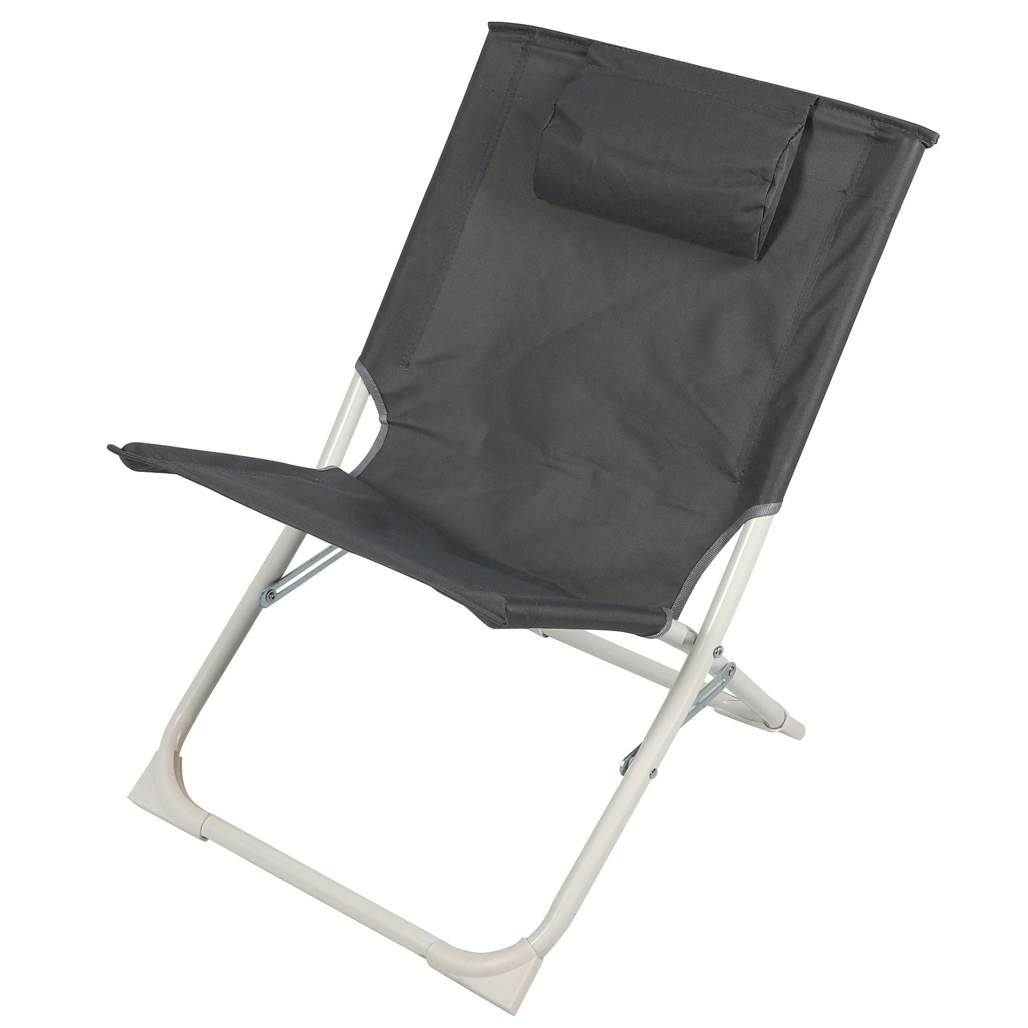 Sunnydays Havana camping-strand stoel aluminium inklapbaar grijs L49 x B62 x H61 cm