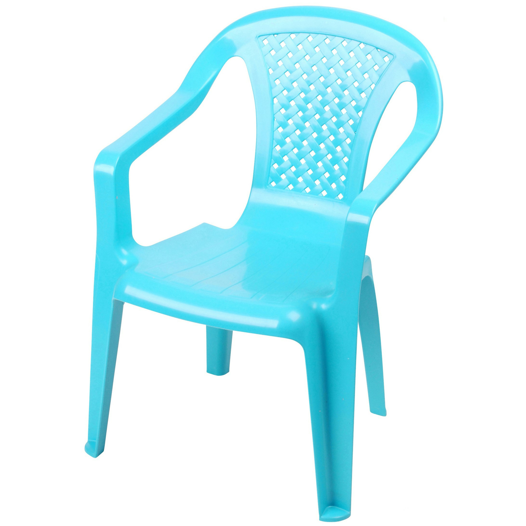 Sunnydays Kinderstoel blauw kunststof buiten-binnen L37 x B35 x H52 cm tuinstoelen