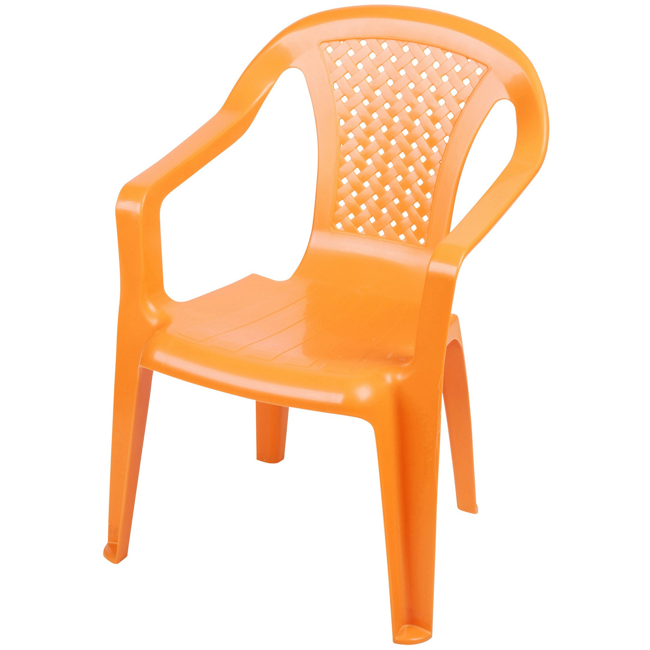 Sunnydays Kinderstoel oranje kunststof buiten-binnen L37 x B35 x H52 cm tuinstoelen