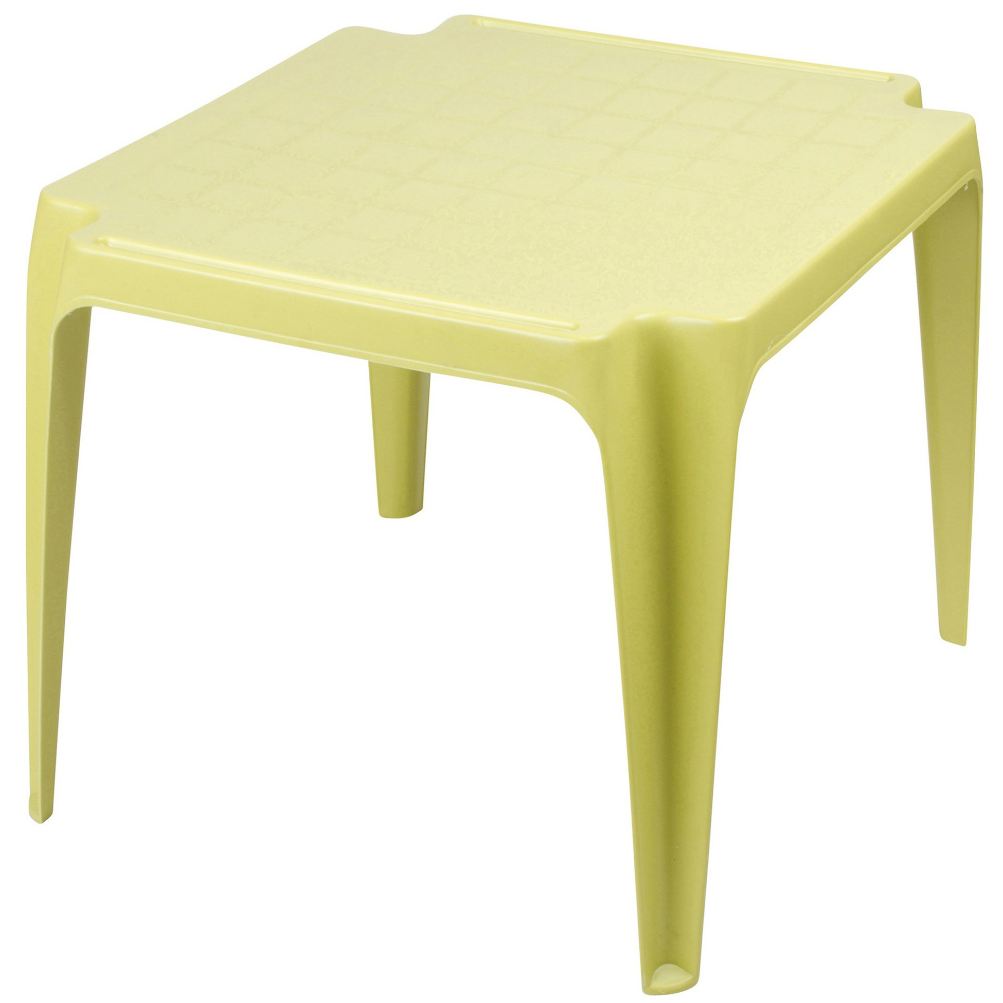 Sunnydays Kindertafel groen kunststof buiten-binnen L56 x B51 x H44 cm Bijzettafels