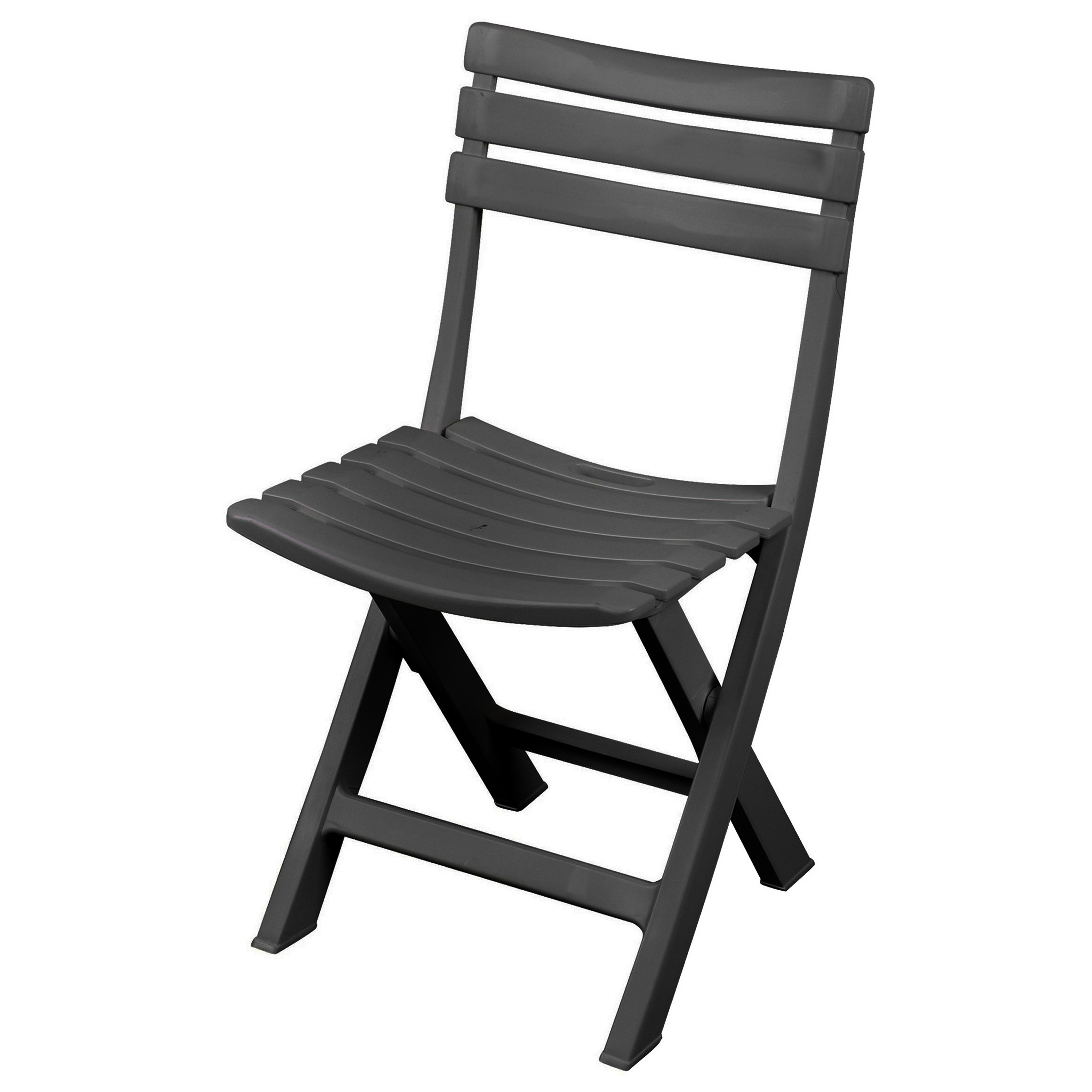Sunnydays Klapstoel voor buiten-binnen donkergrijs 41 x 79 cm stevig kunststof Bijzet stoelen