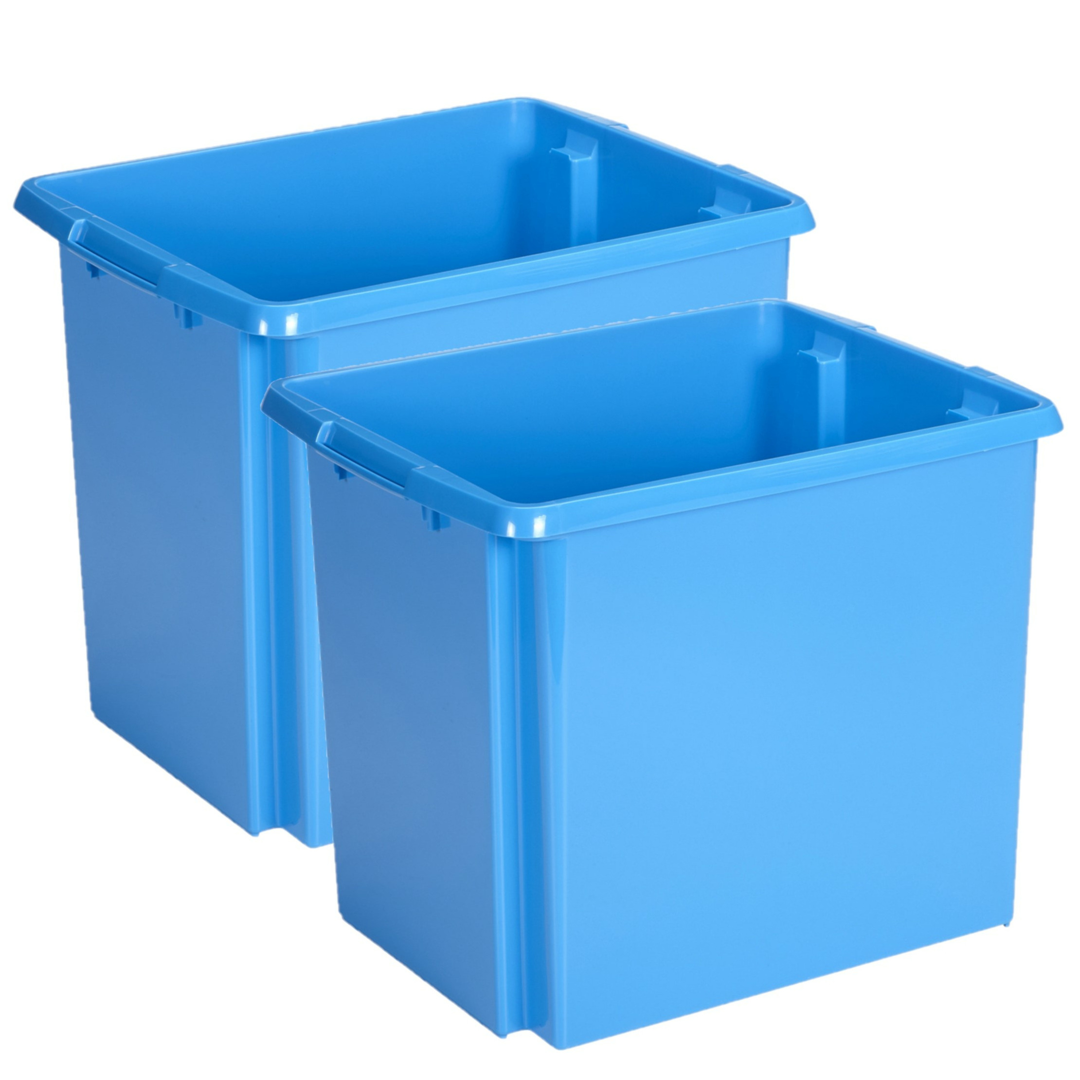 Sunware Opslagbox 2 stuks kunststof 45 liter blauw 45 x 36 x 36 cm