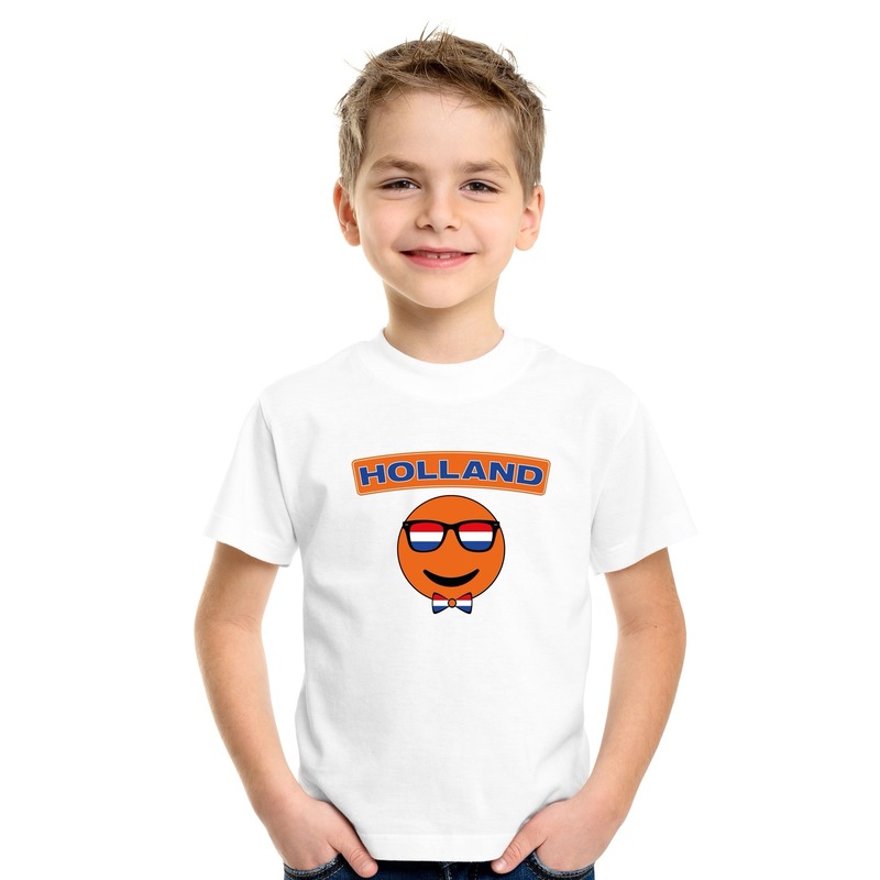 T-shirt Holland smiley wit kinderen