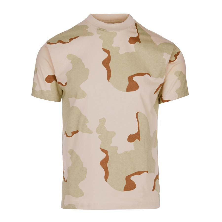 T-shirt korte mouw desert camouflage print
