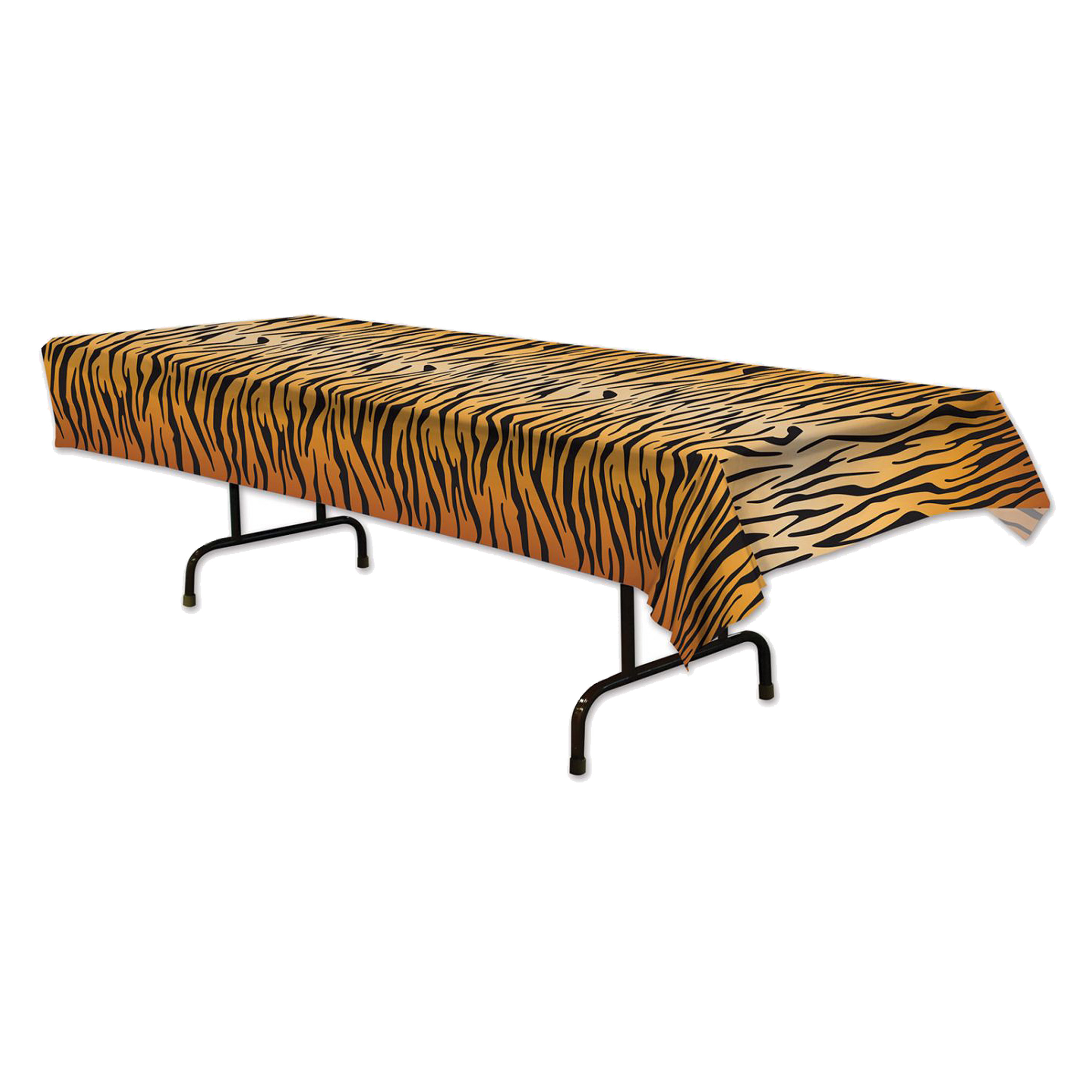 Tafellaken-tafelkleed tijger print 137 x 274 cm kunststof Jungle-dieren thema