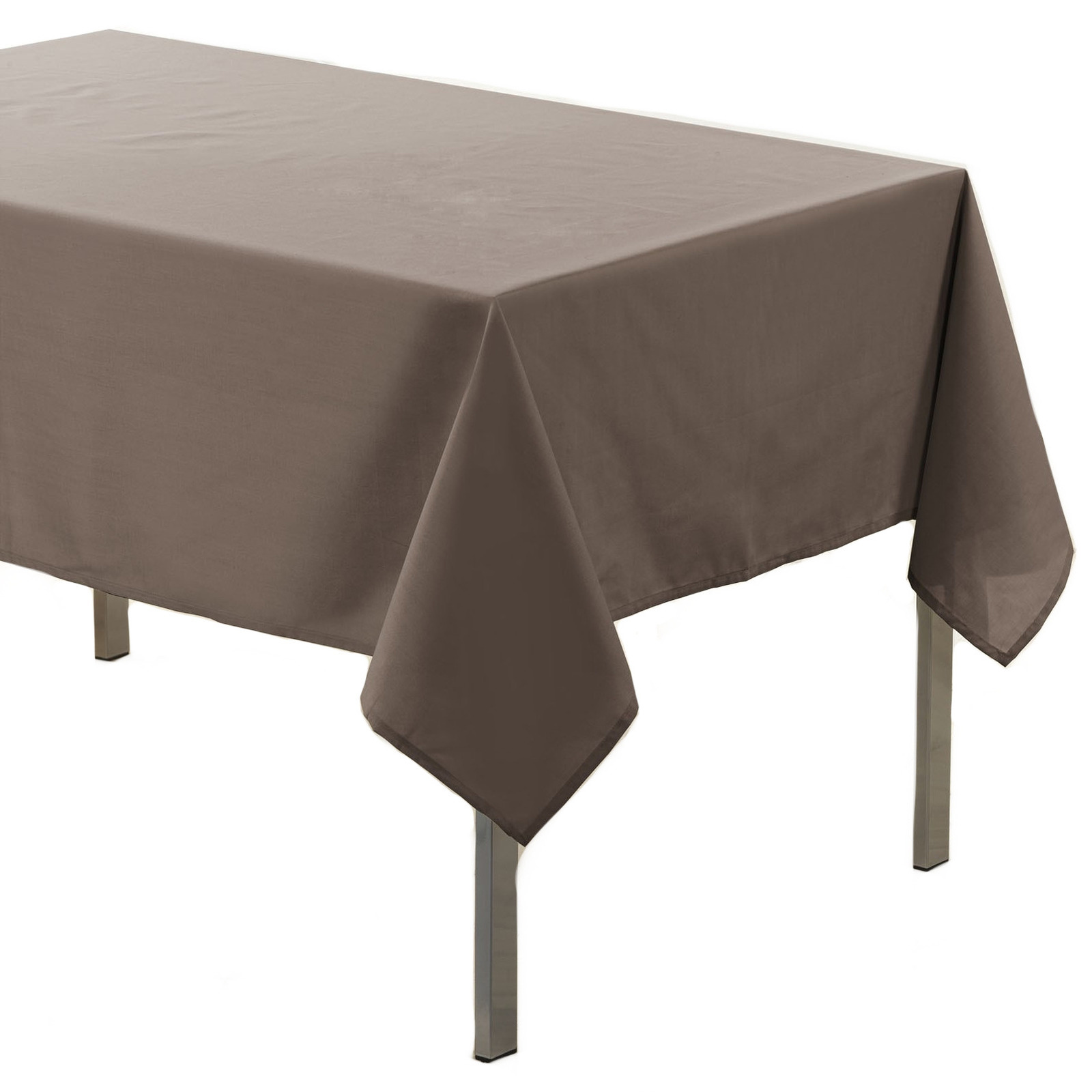 Taupe tafelkleden/tafellakens 140 x 250 cm rechthoekig van stof