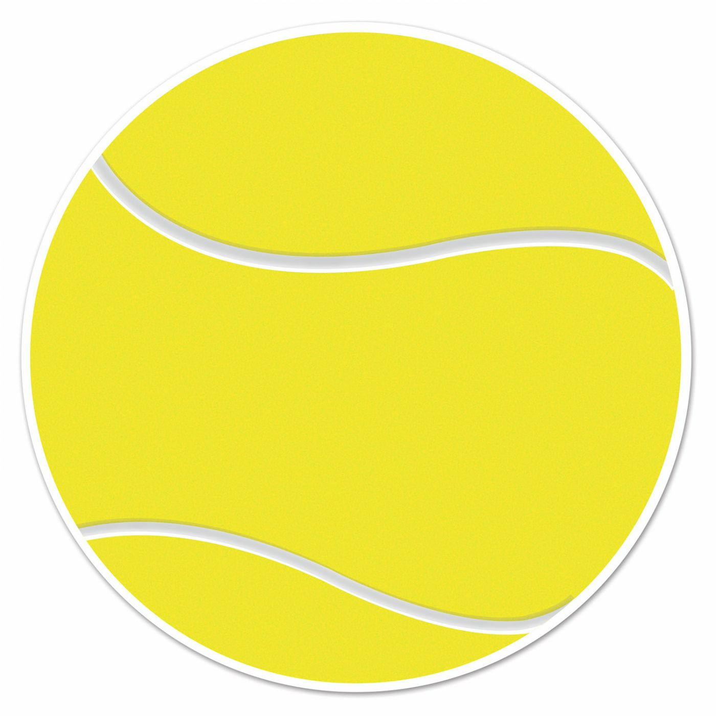 Tennisbal sport decoratie sticker versiering geel dia 13 cm vinyl Tennis feest thema