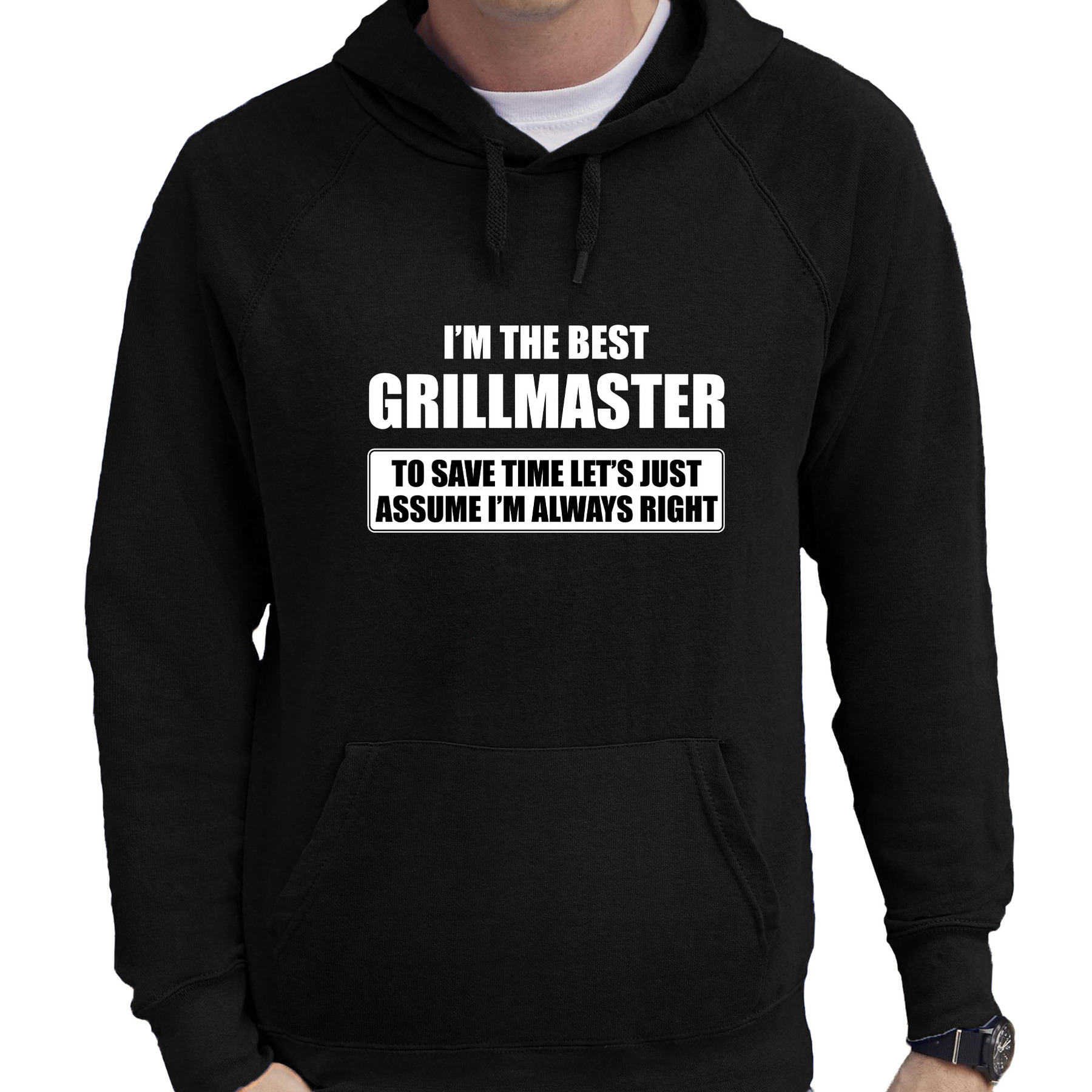 The best grillmaster bbq hoodie verjaardag-feest hoodie zwart voor heren