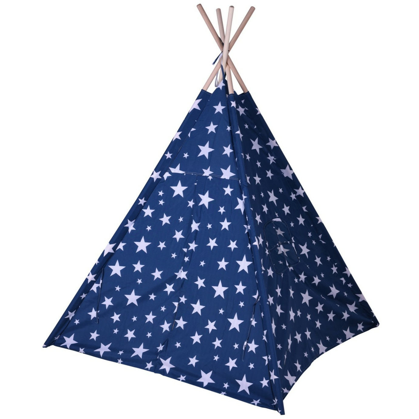 Tipi indianentent voor kinderen 103 x 160 cm blauw-sterren