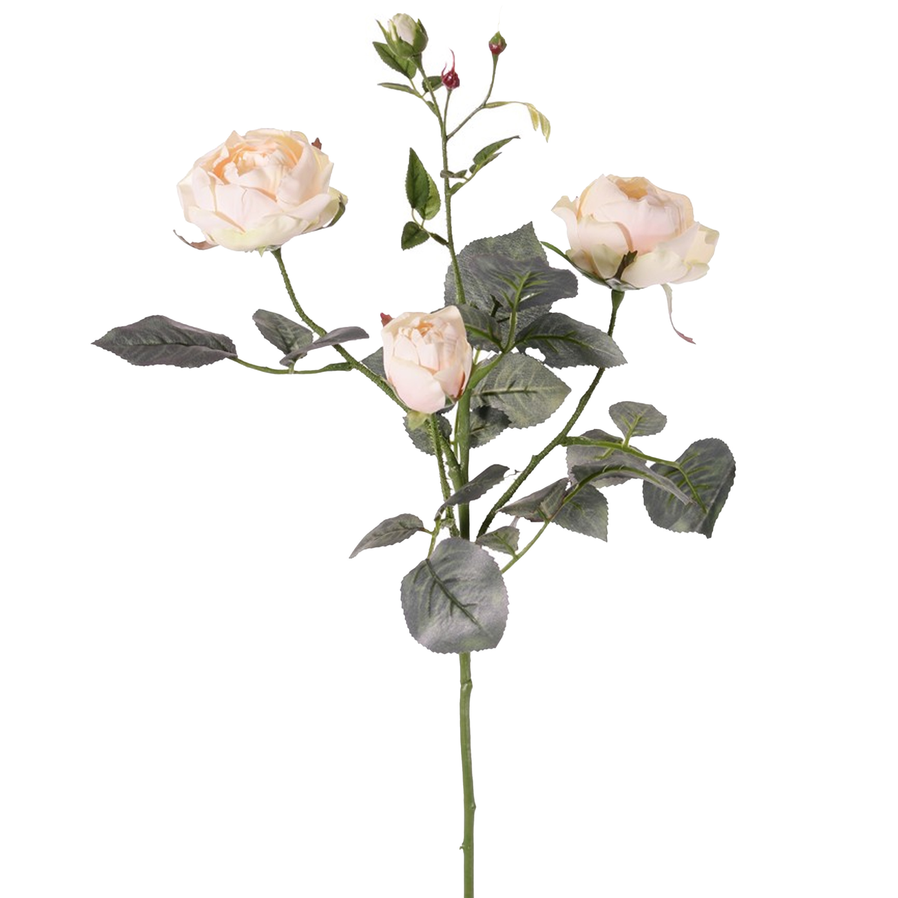 Top Art Kunstbloem roos Ariana wit 73 cm kunststof steel decoratie bloemen