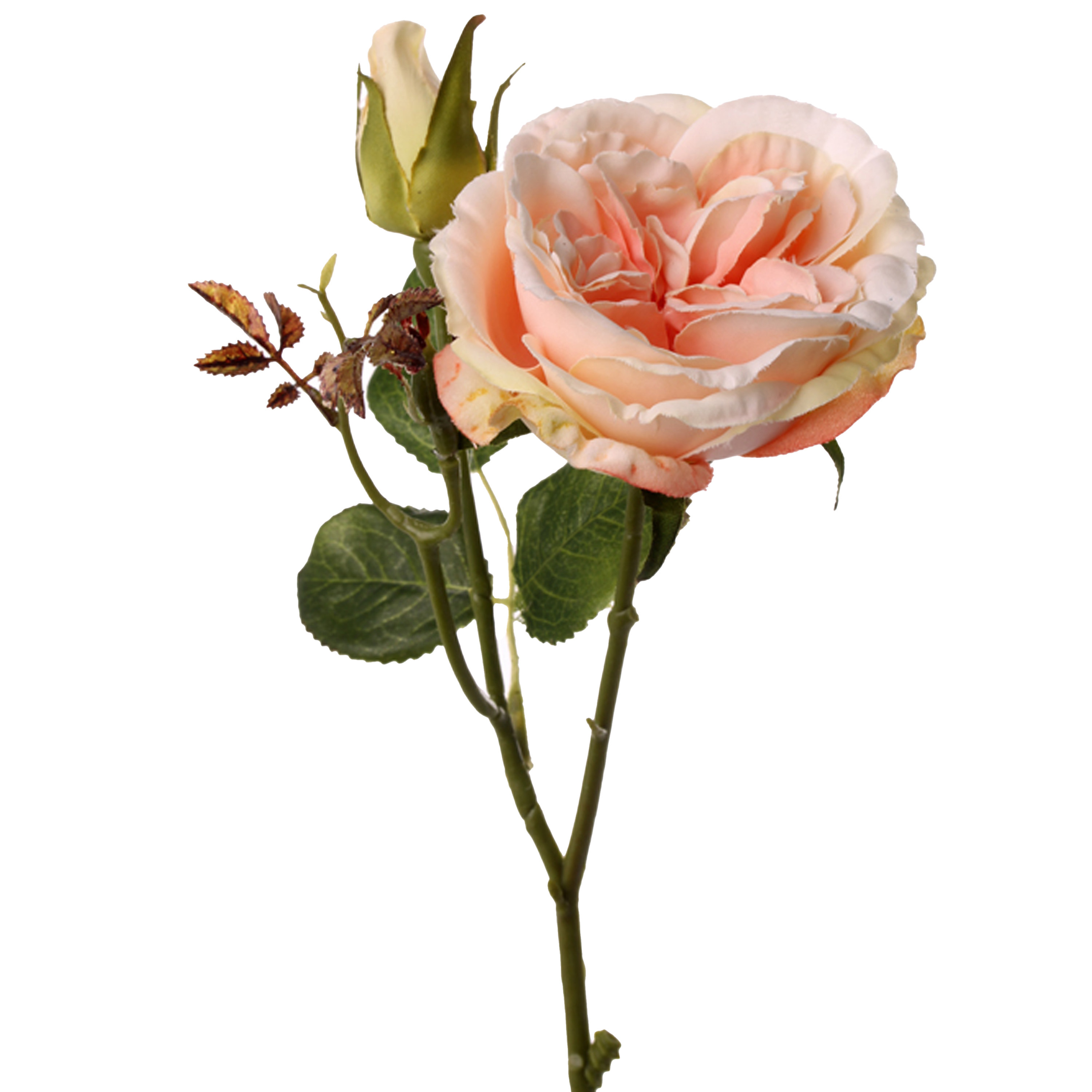 Top Art Kunstbloem roos Little Joy roze 38 cm kunststof steel decoratie bloemen