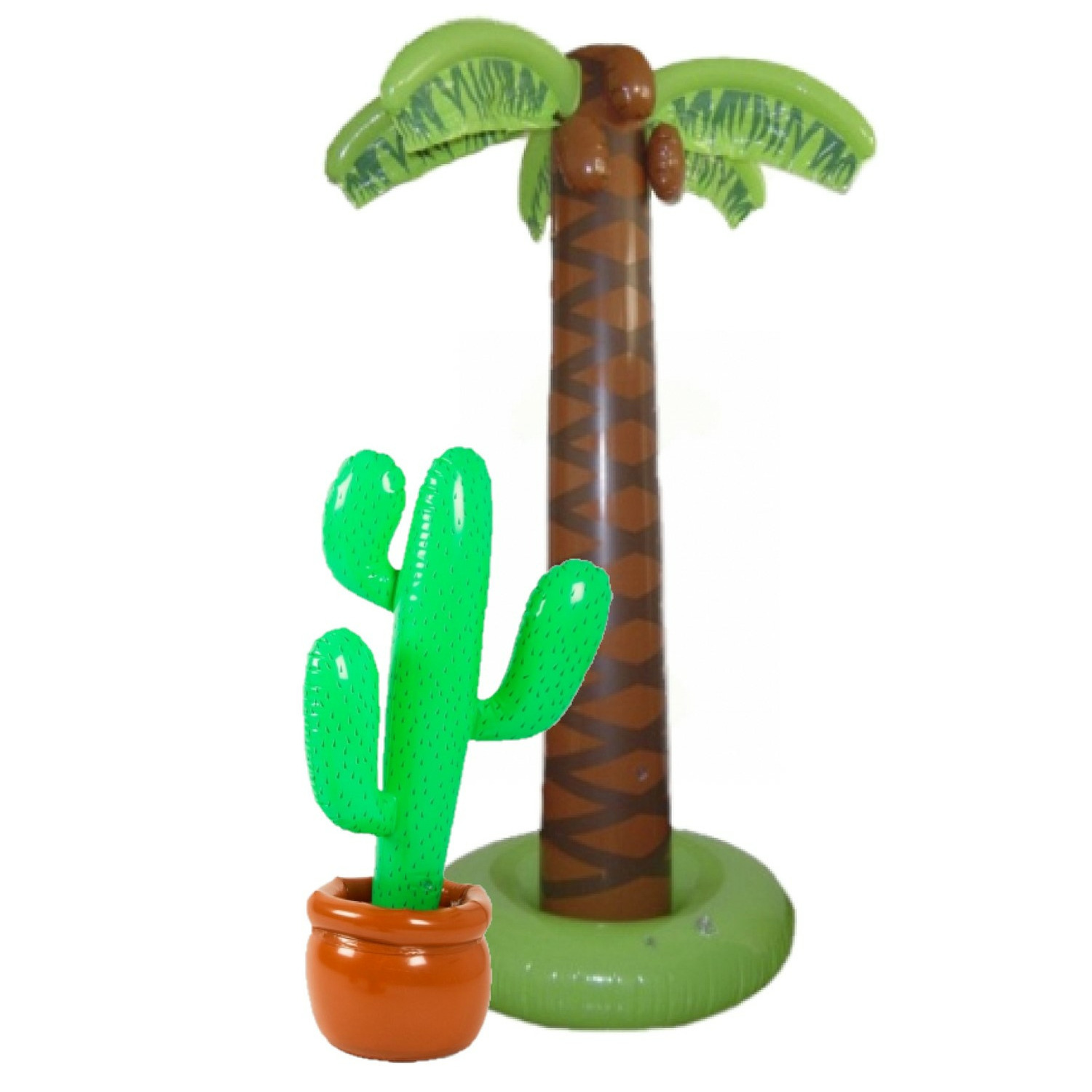 Tropische feestversiering opblaasbaar palmbomen-cactus