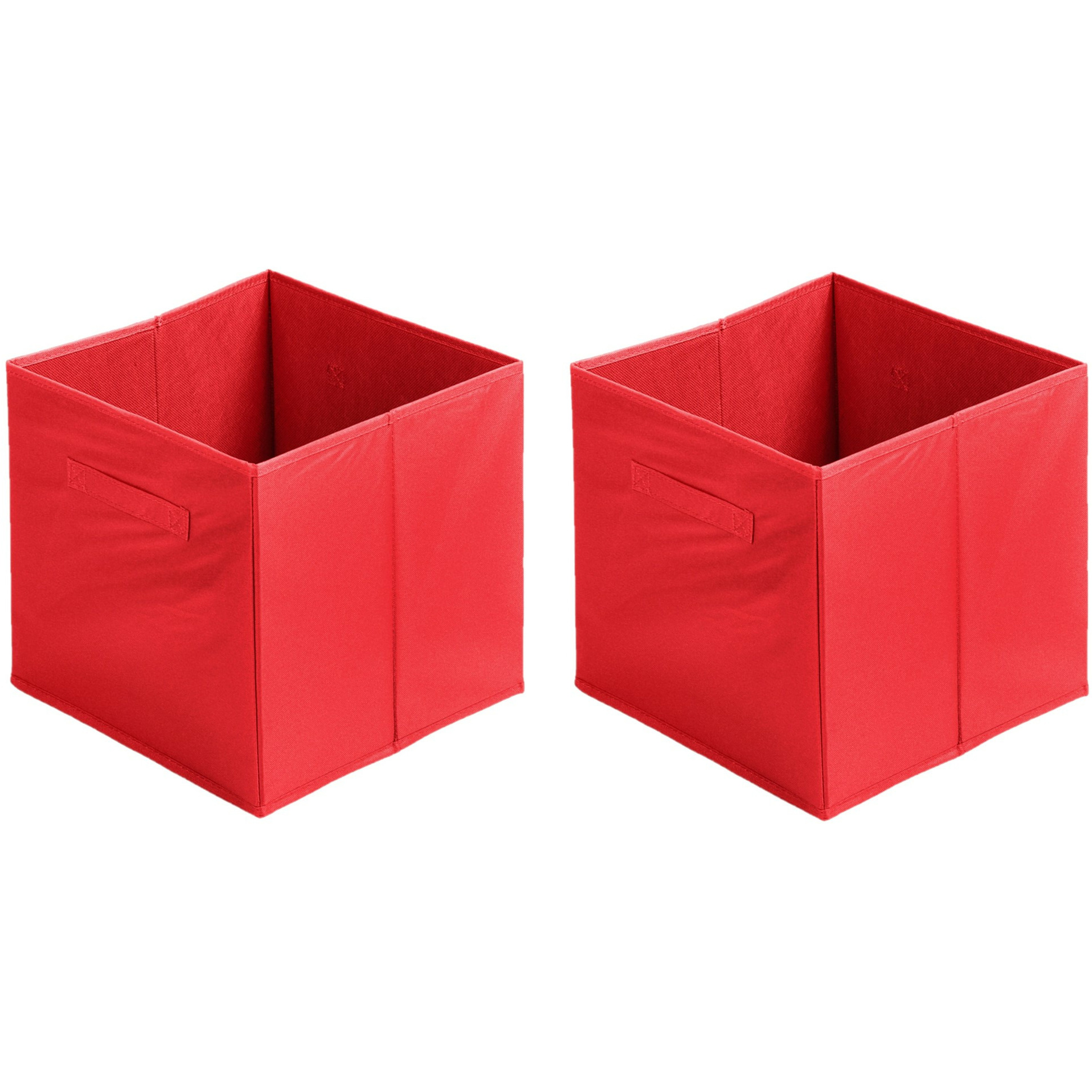 Urban Living Opbergmand-kastmand Square Box 4x karton-kunststof 29 liter rood 31 x 31 x 31 cm