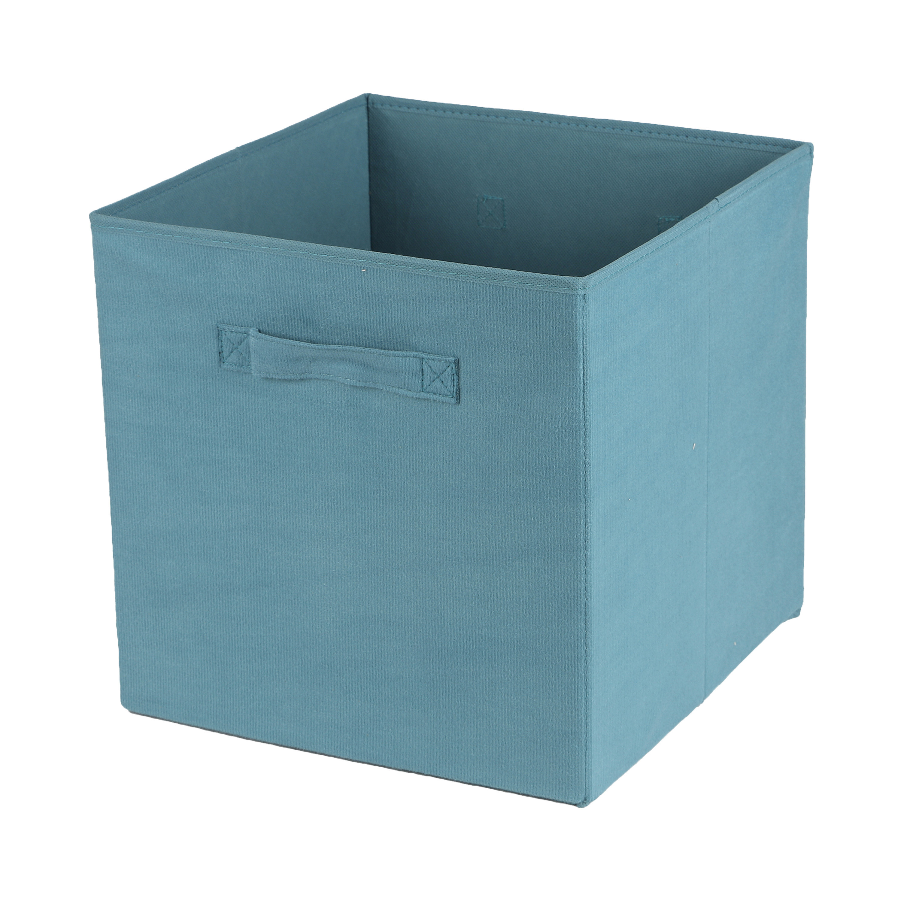 Urban Living Opbergmand-kastmand Square Box karton-kunststof 29 liter ijsblauw 31 x 31 x 31 cm