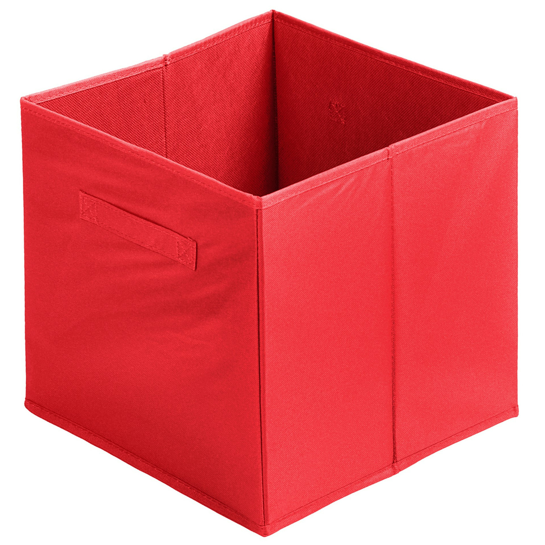 Urban Living Opbergmand-kastmand Square Box karton-kunststof 29 liter rood 31 x 31 x 31 cm