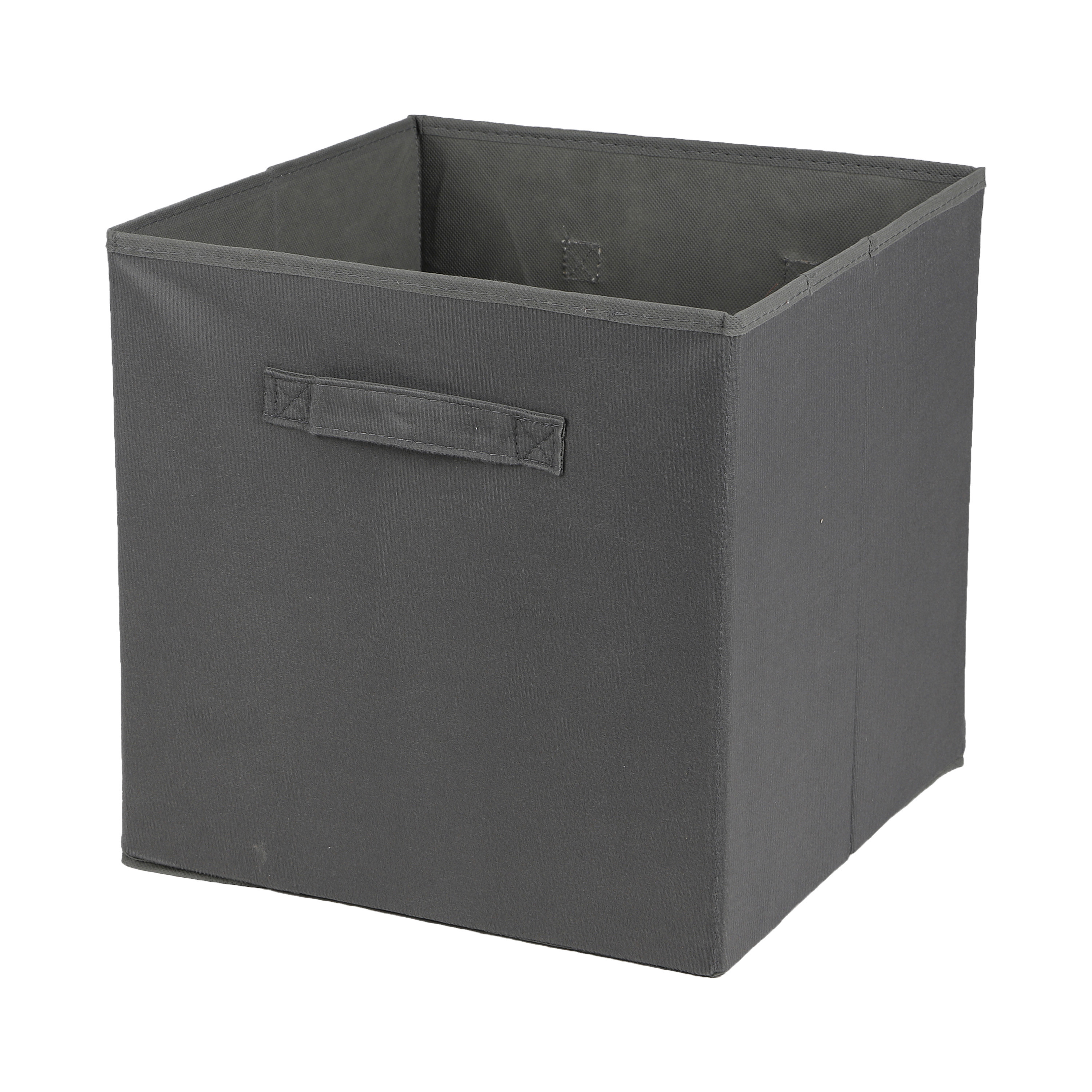 Urban Living Opbergmand-kastmand Square Box karton-kunststof 29 liter titanium grijs 31 x 31 x 31 cm